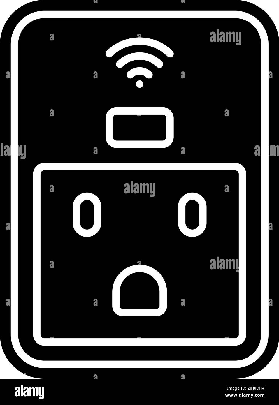 Smart home smart plug icon Stock Vector