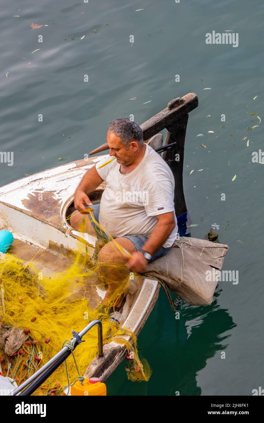 Greek fisherman, traditional fisherman, Greece, Crete Stock Photo - Alamy