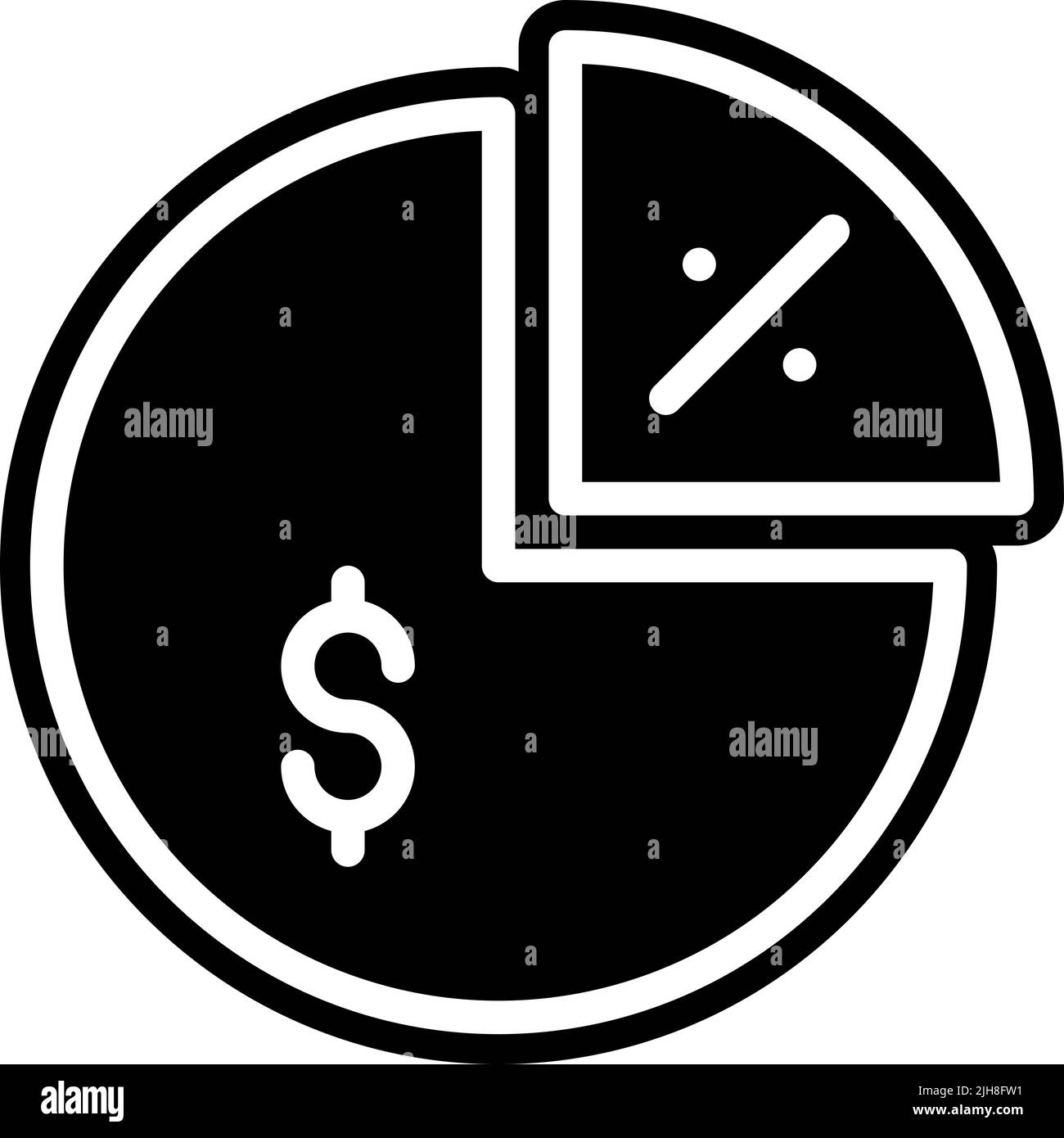 Tax pie chart icon Stock Vector