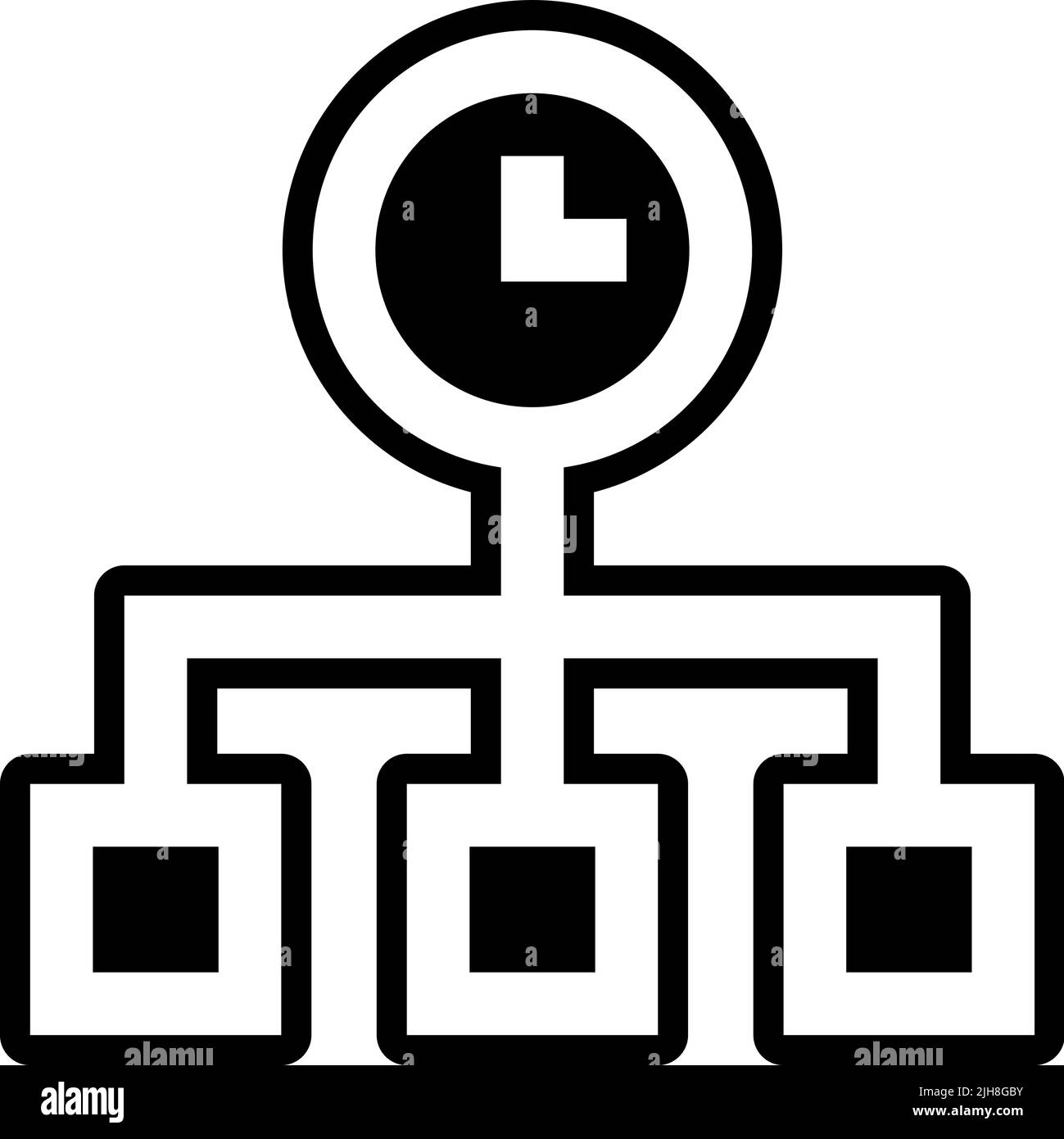 Time management set two time management icon Stock Vector