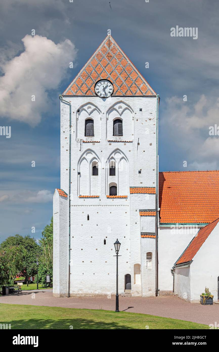 A vertical shot of the Church of the Holy Cross, Ronneby, Blekinge, Sweden Stock Photo
