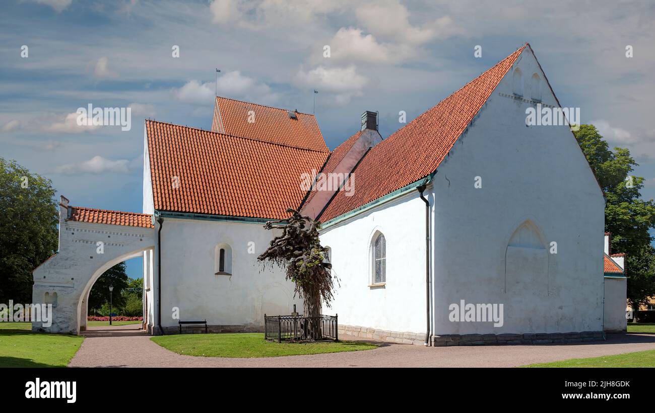 A beautiful shot of the Church of the Holy Cross, Ronneby, Blekinge, Sweden Stock Photo