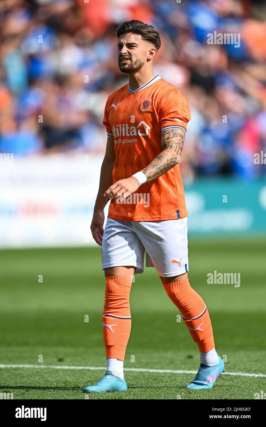 Owen Dale 7 of Blackpool during the game Stock Photo Alamy
