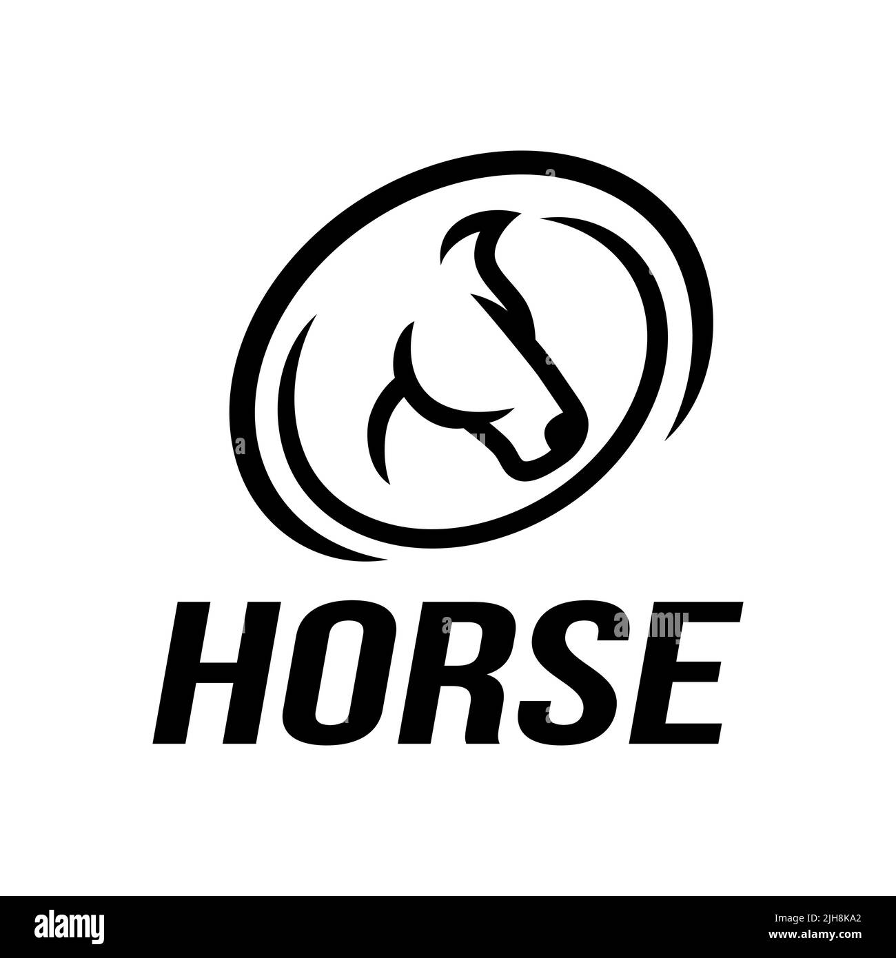 Modern horse logo. Vector illustration Stock Vector