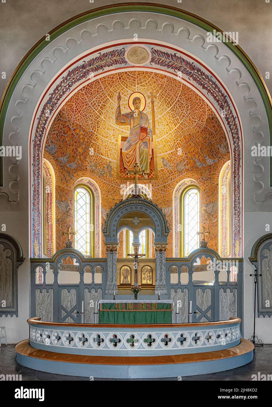 The interior of the church built in 1868-1872 in Blekinge, Sweden Stock Photo