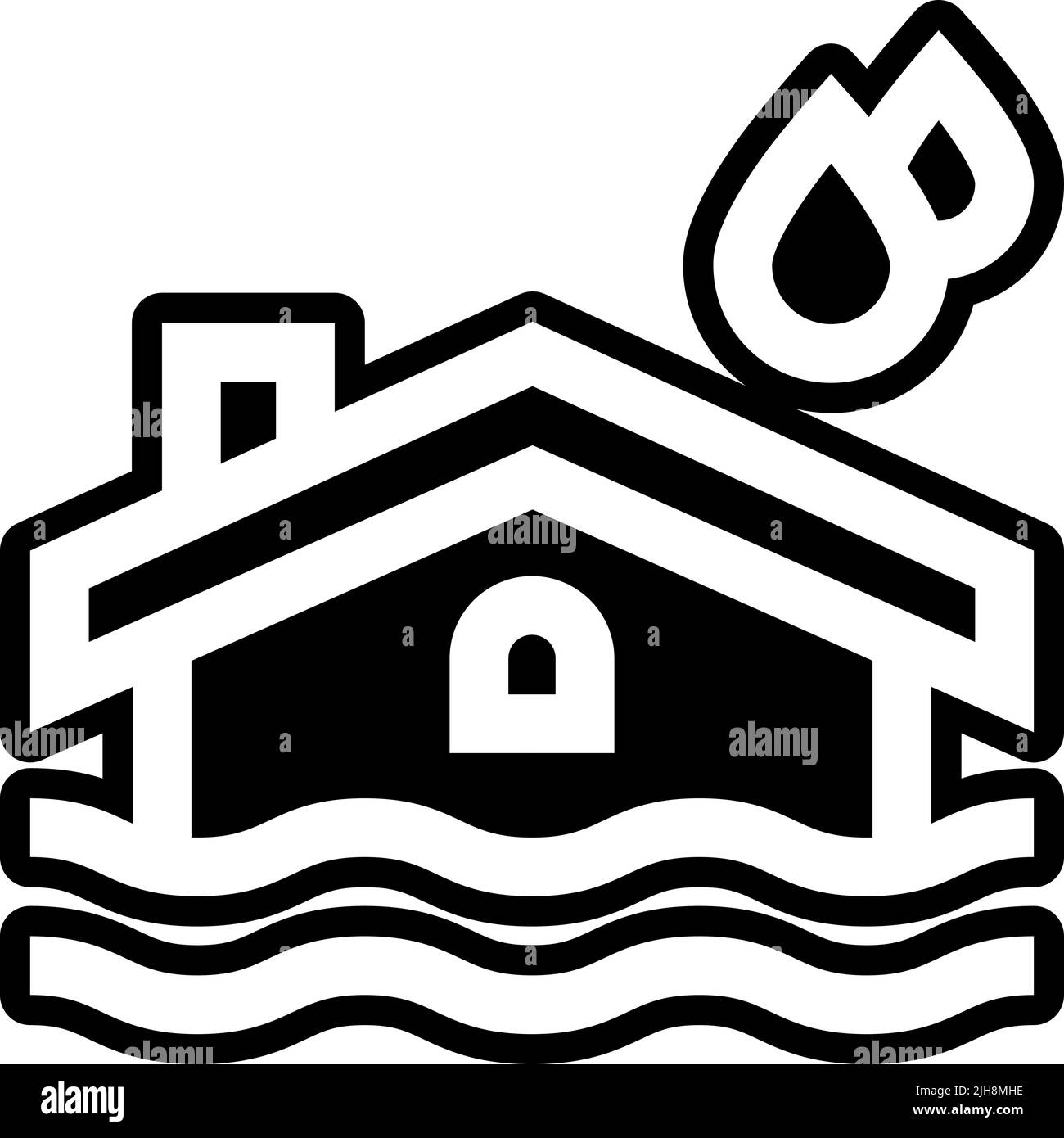 Water flood icon Stock Vector