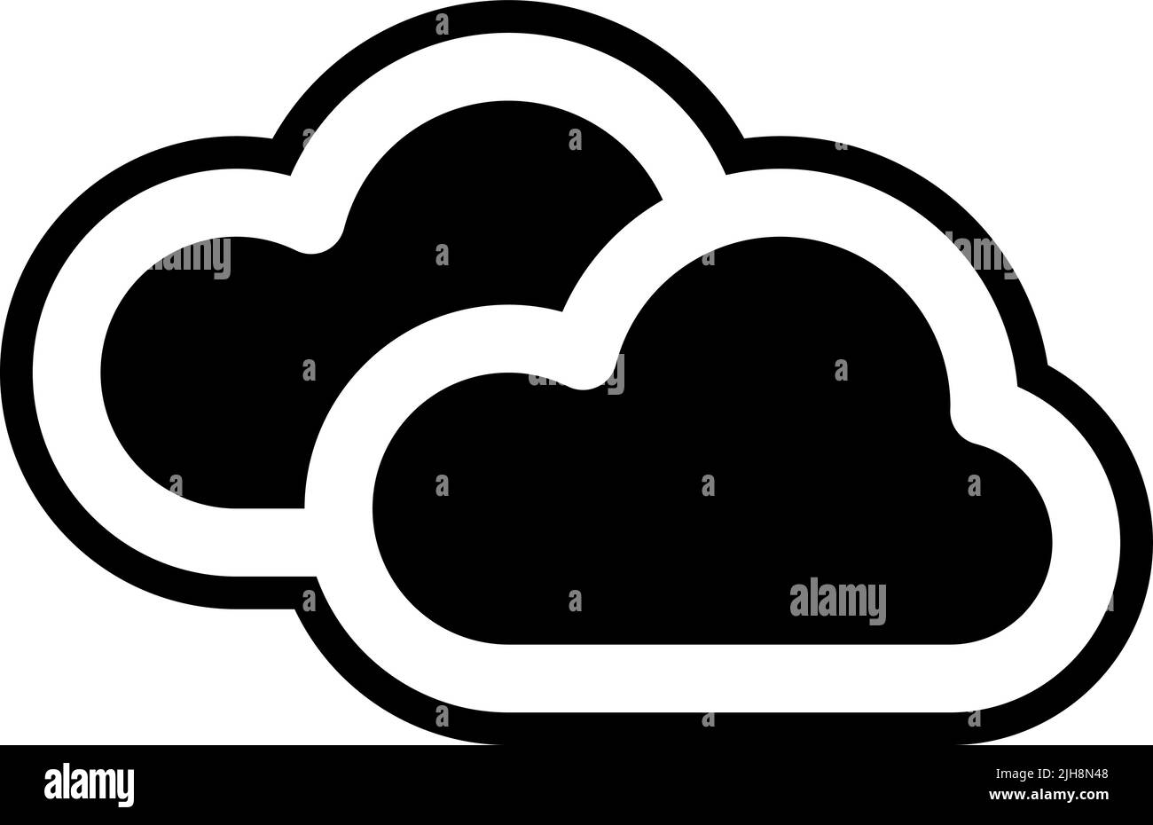 Weather app cloudy icon Stock Vector Image & Art - Alamy