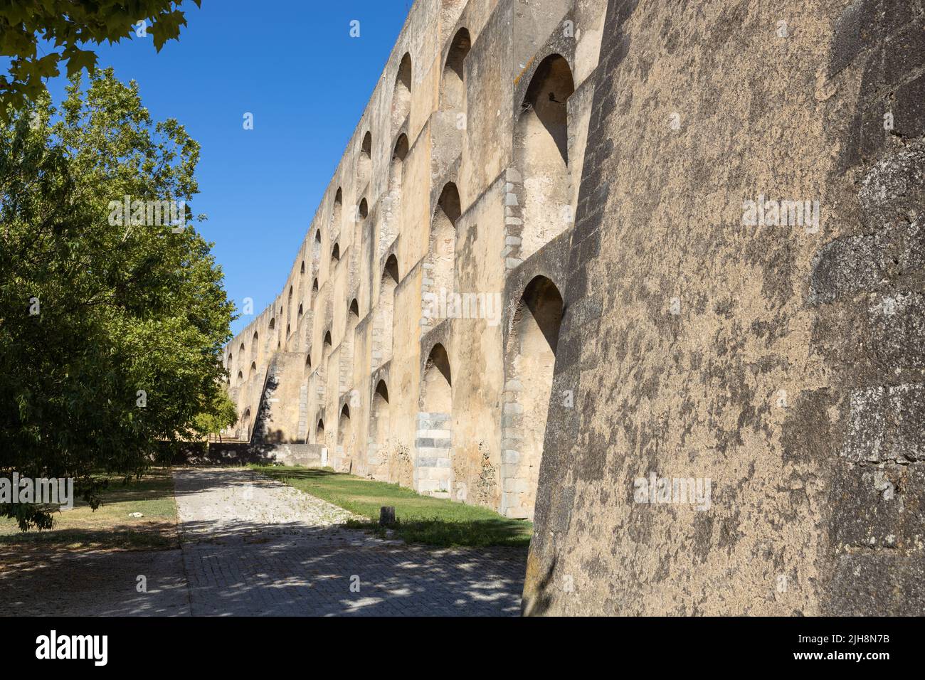 The Aqueduct of the city of Elvas - Alentejo, Portugal Stock Photo