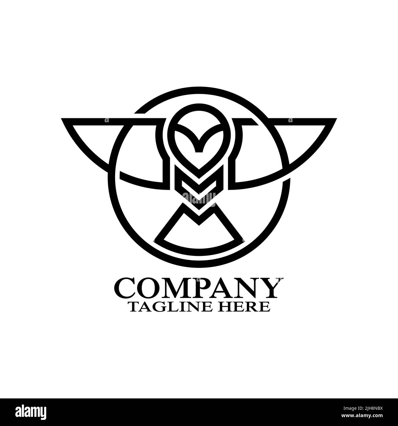 Modern owl bird logo. Vector illustration Stock Vector Image & Art - Alamy