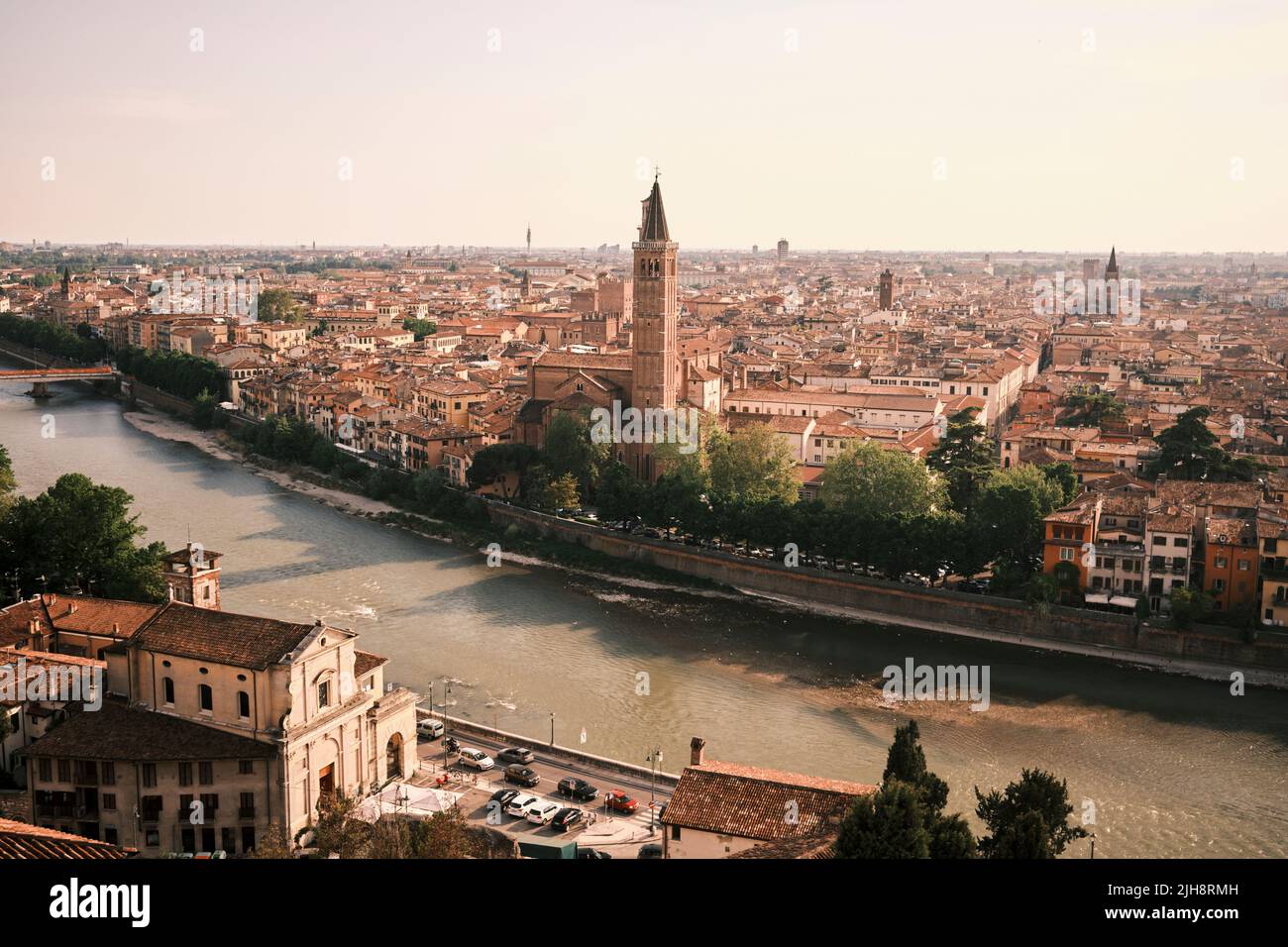 An aerial view of the old city of Verona in Italy Stock Photo - Alamy