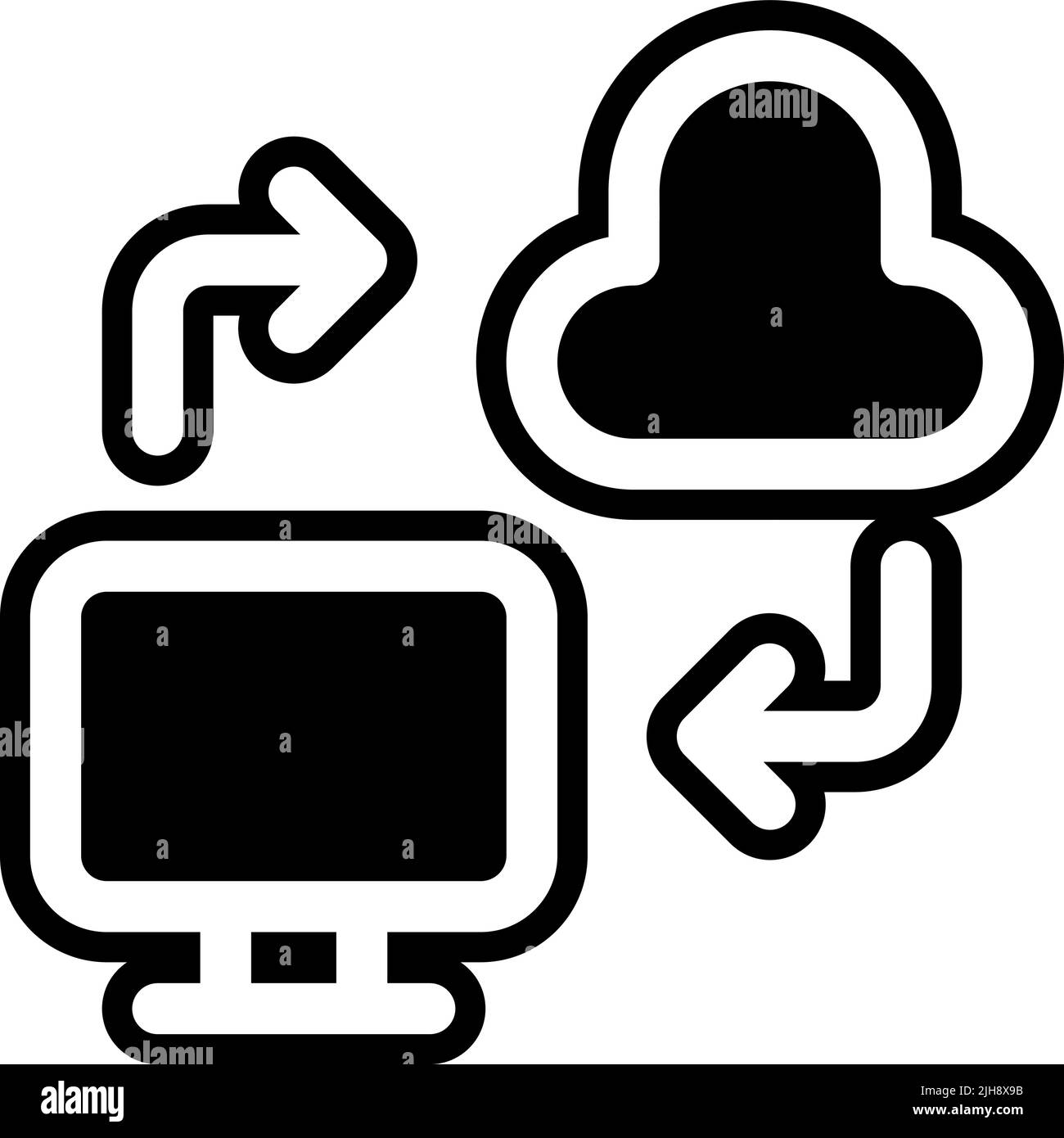 Data transfer backup . Stock Vector