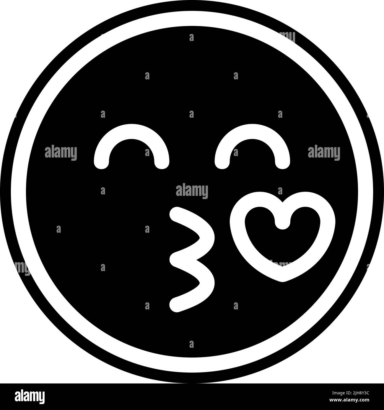 Kiss emoji clipart Black and White Stock Photos & Images - Alamy