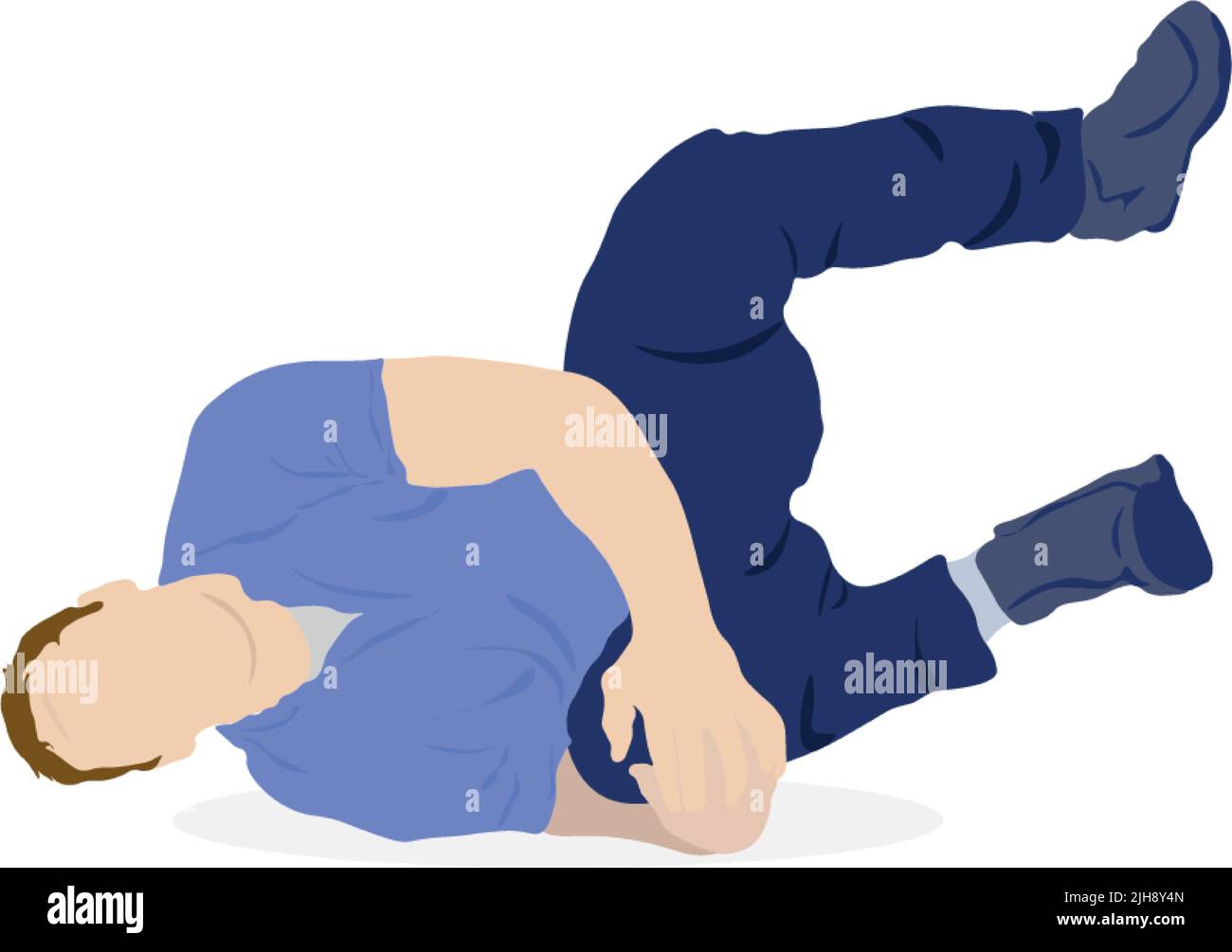 Man on the ground in pain Stock Vector Images - Alamy