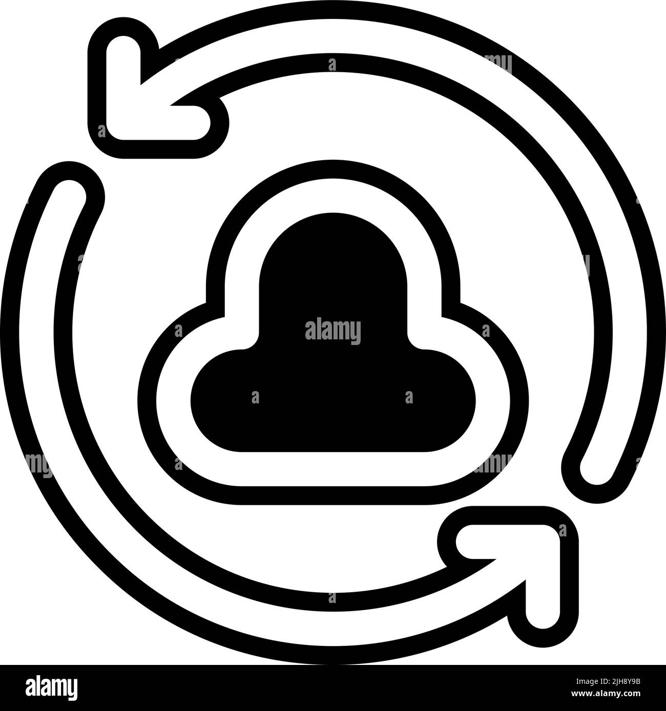 Data transfer sync . Stock Vector