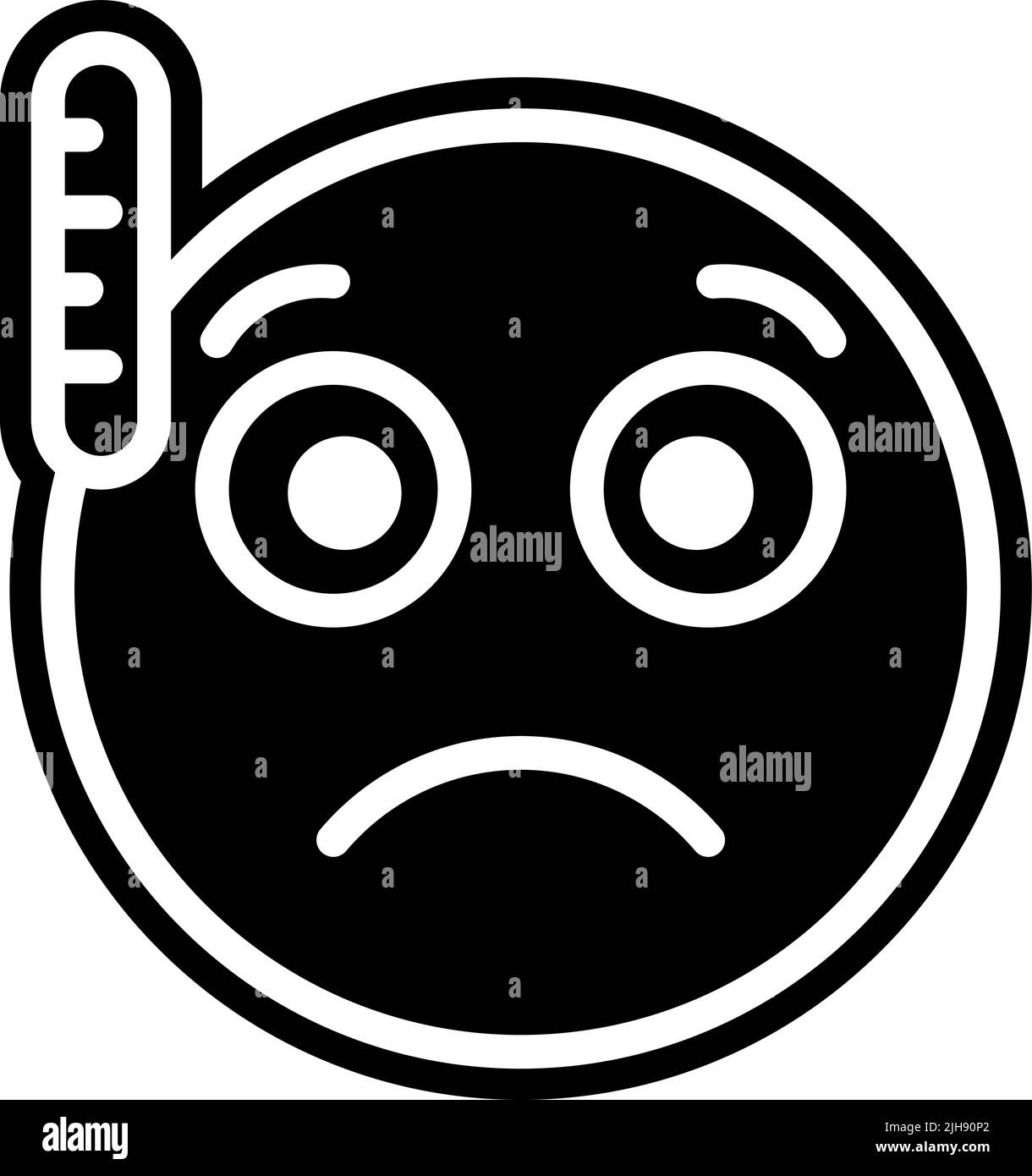 Emoji and emoticons sick . Stock Vector