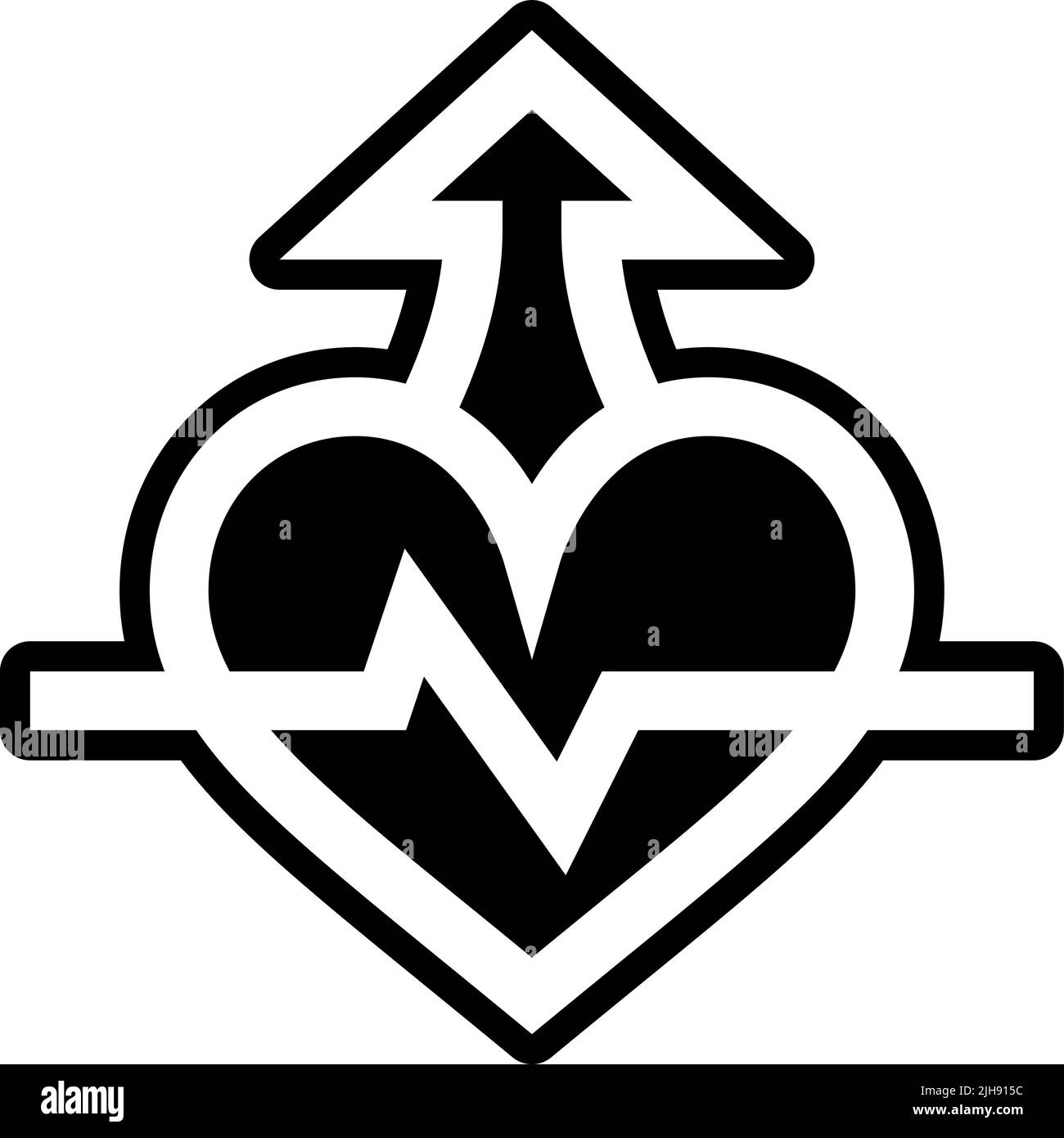 Increase and decrease heart rate Stock Vector Image & Art Alamy