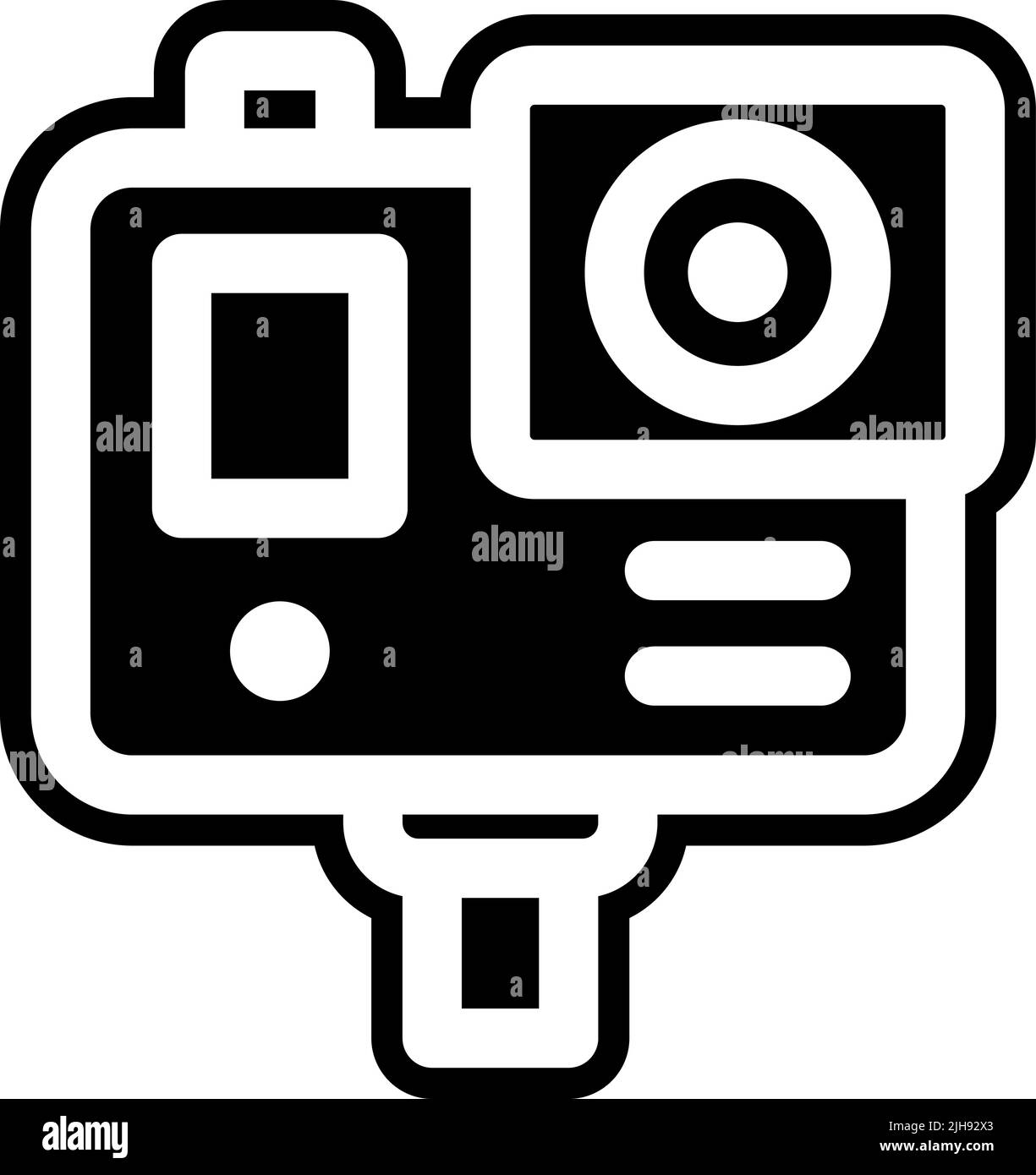 Holidays action camera . Stock Vector