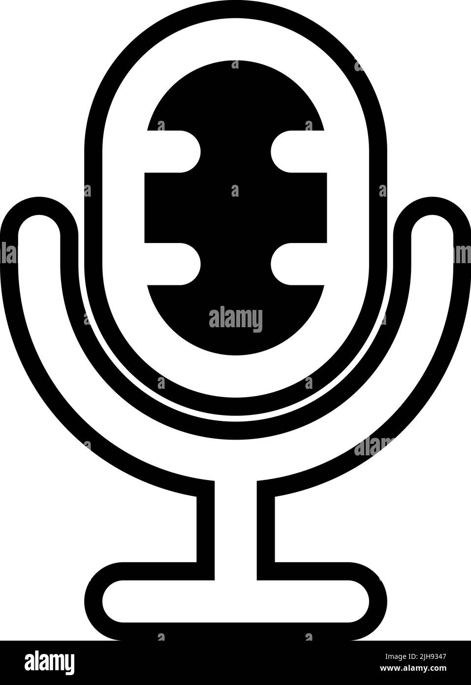 Home screen apps microphone . Stock Vector