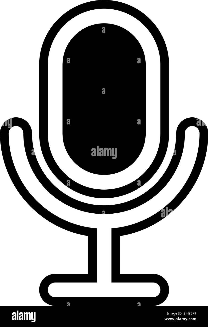 Home screen apps microphone . Stock Vector