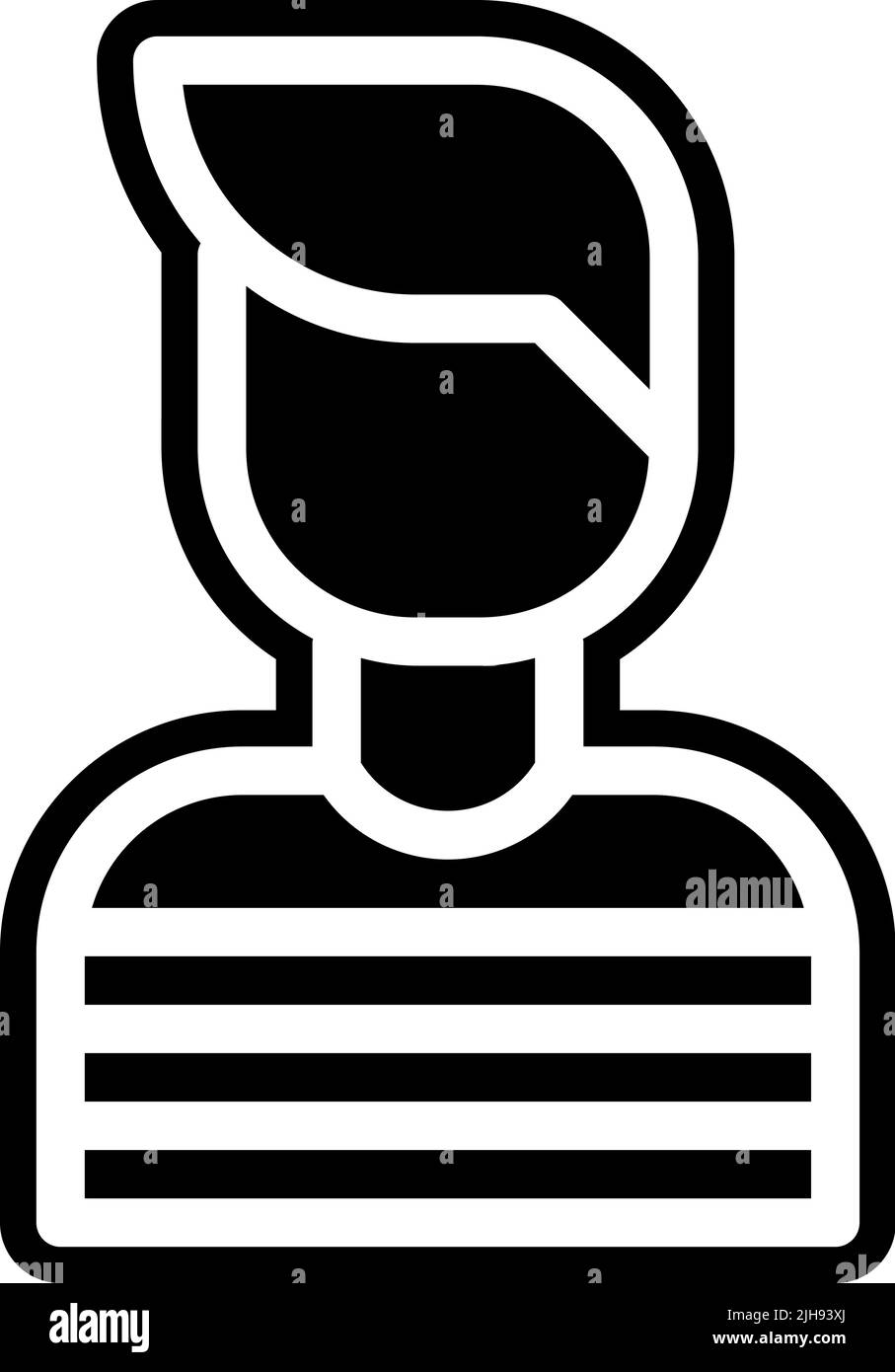Law and justice convict . Stock Vector