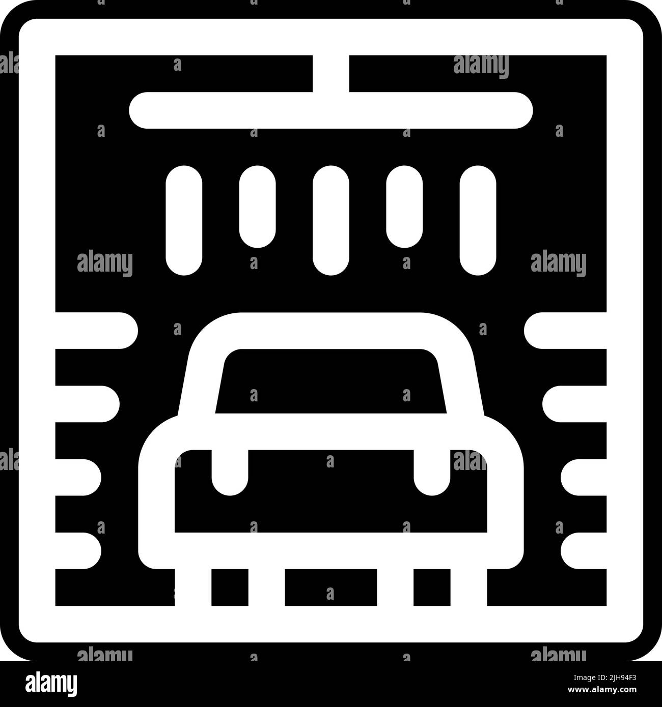 Motorway car wash . Stock Vector
