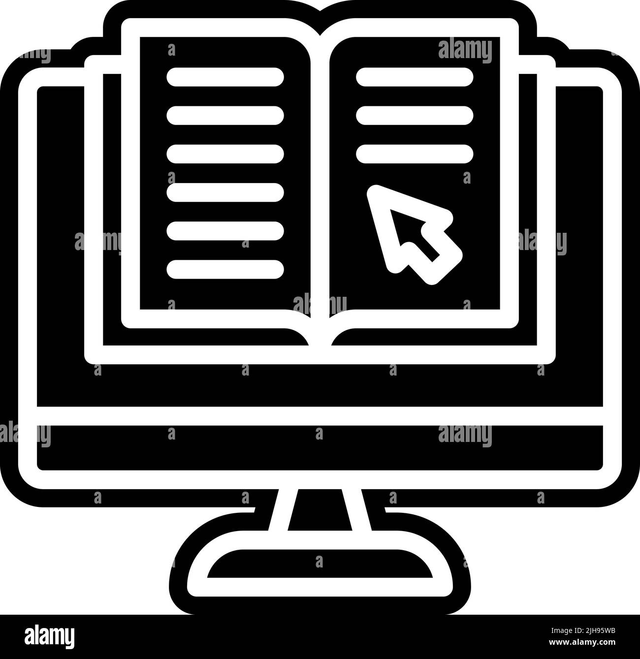 Online education reading . Stock Vector