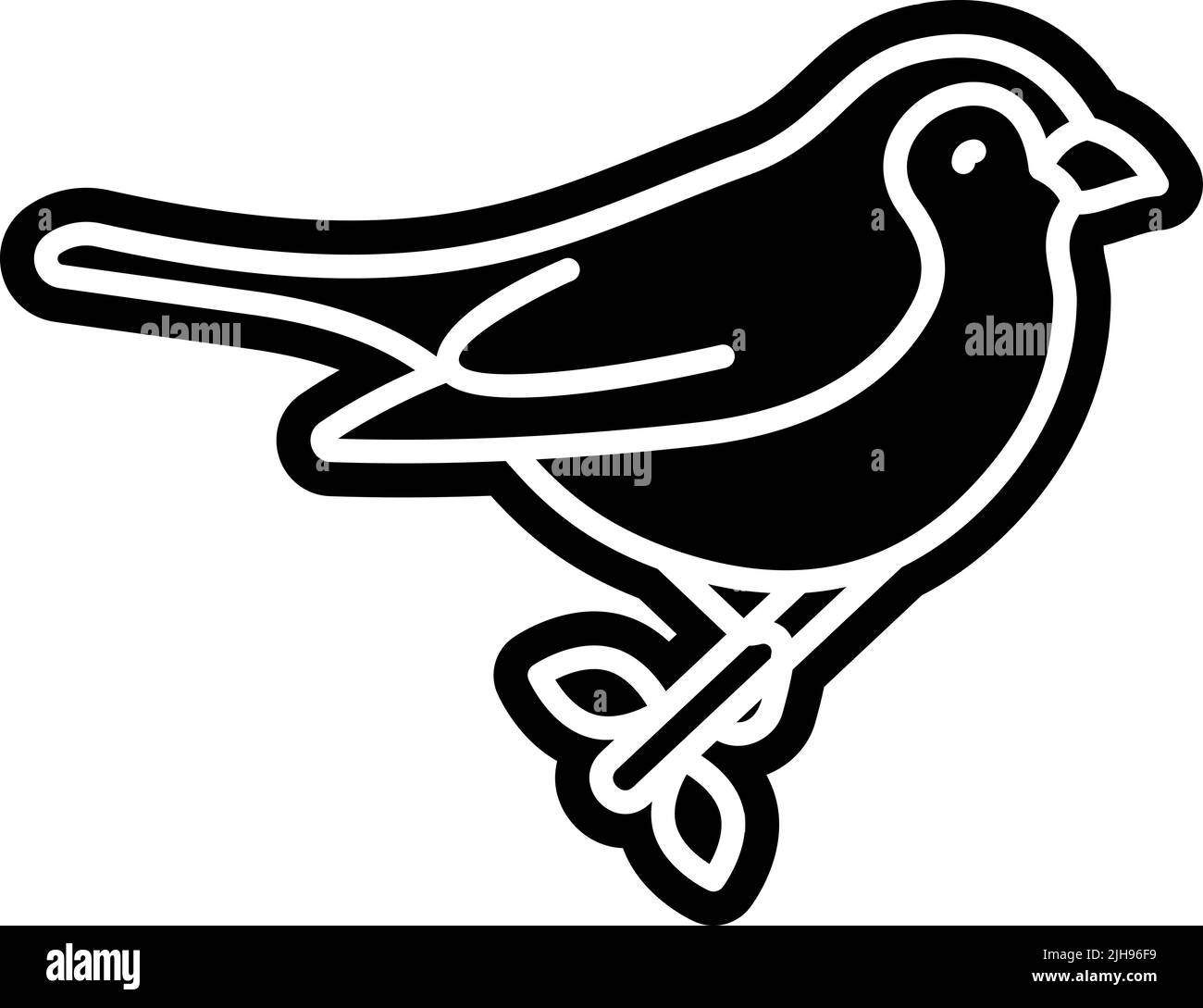 Spring bird . Stock Vector