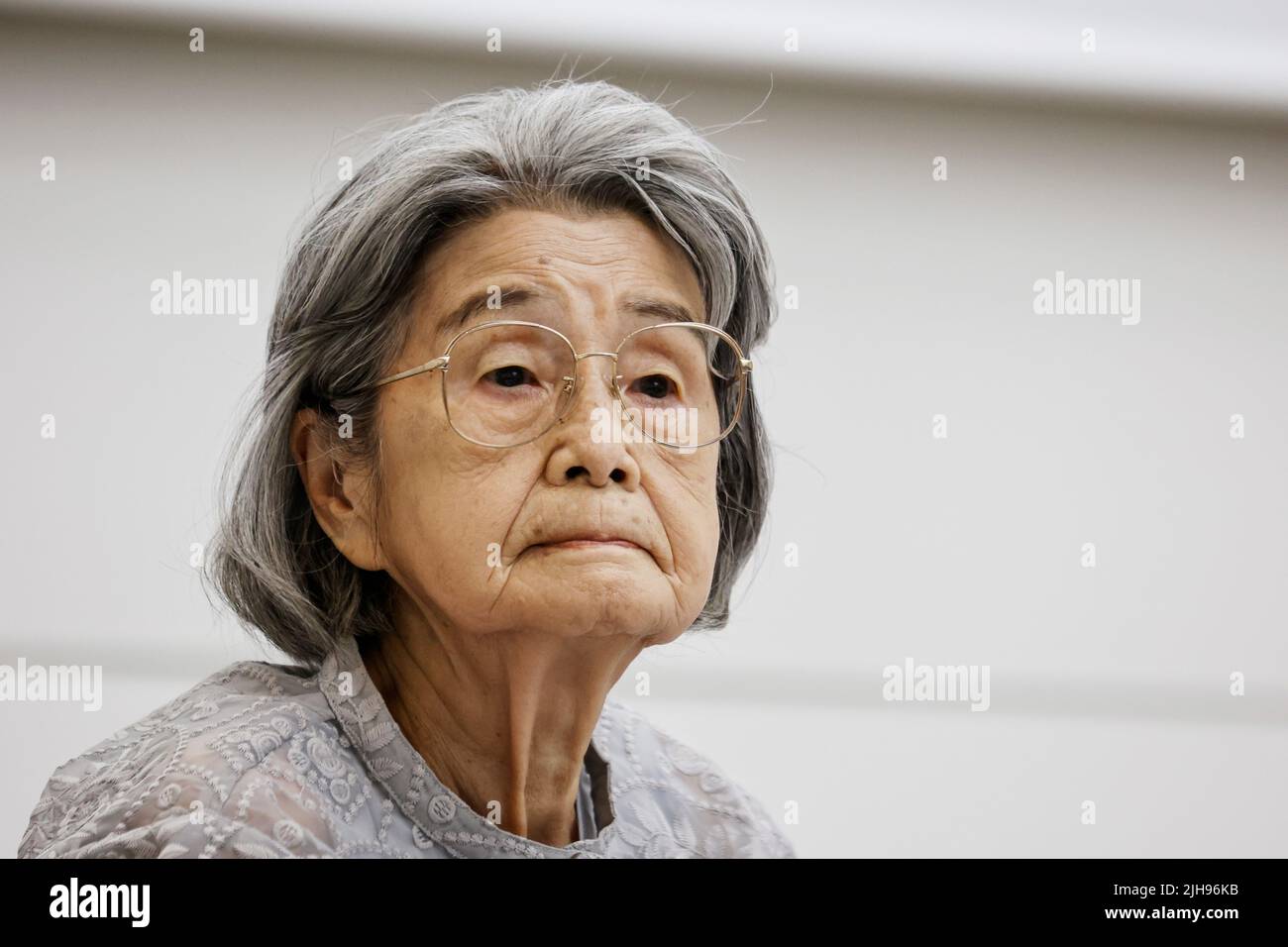 July 14, 2022, Hiroshima, Japan: Yoshiko Kajimoto, an atomic bomb ...