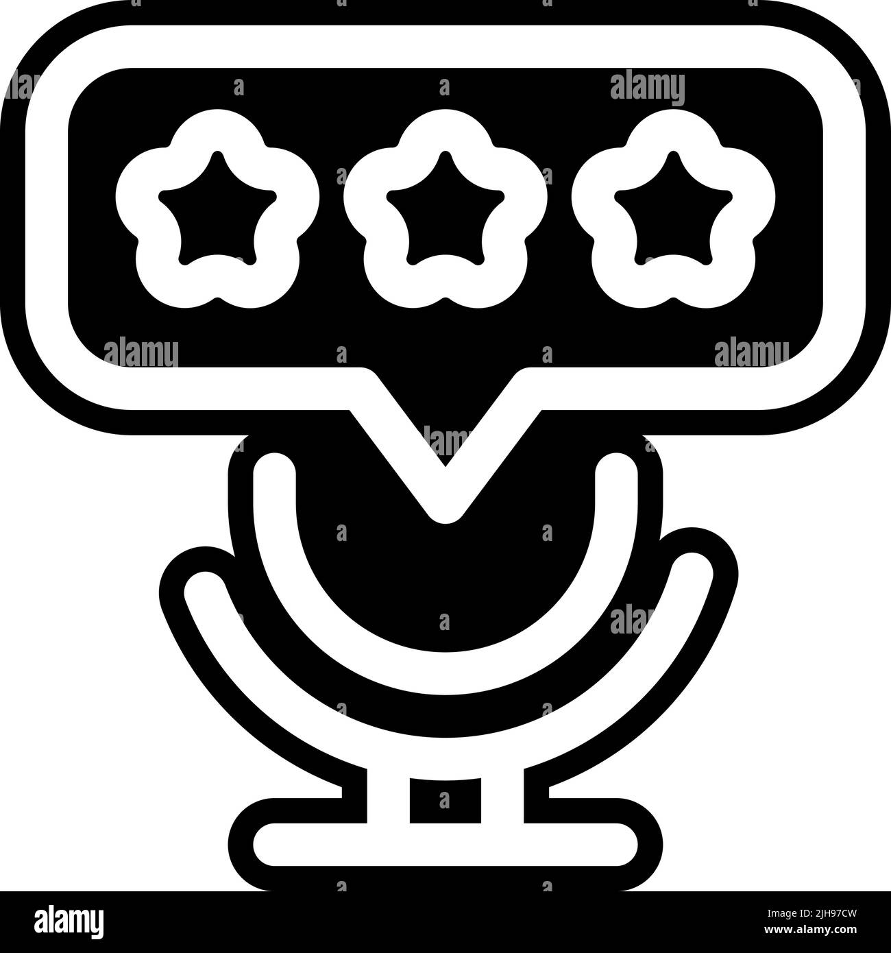 Podcast rating . Stock Vector
