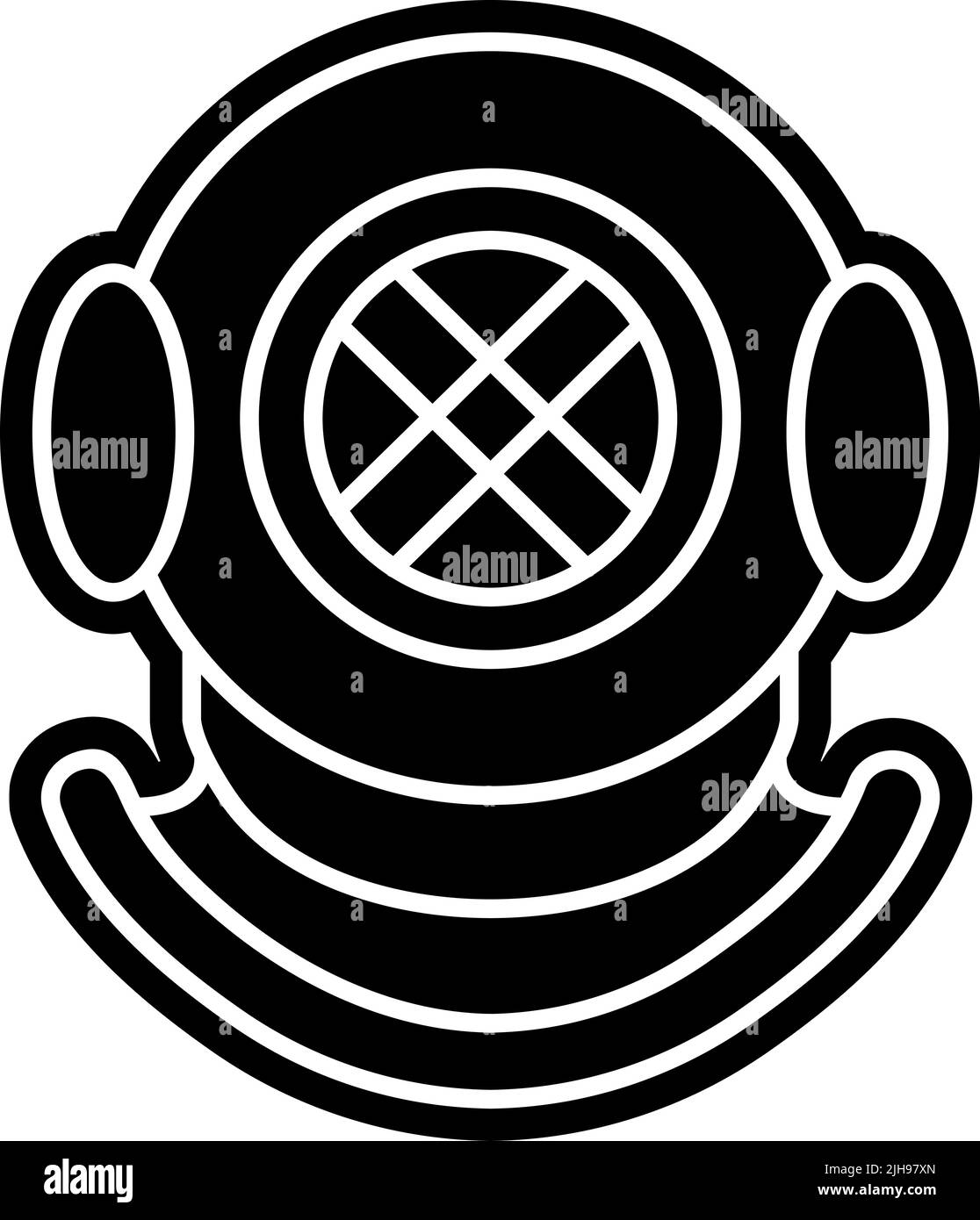 Sailor diving helmet . Stock Vector