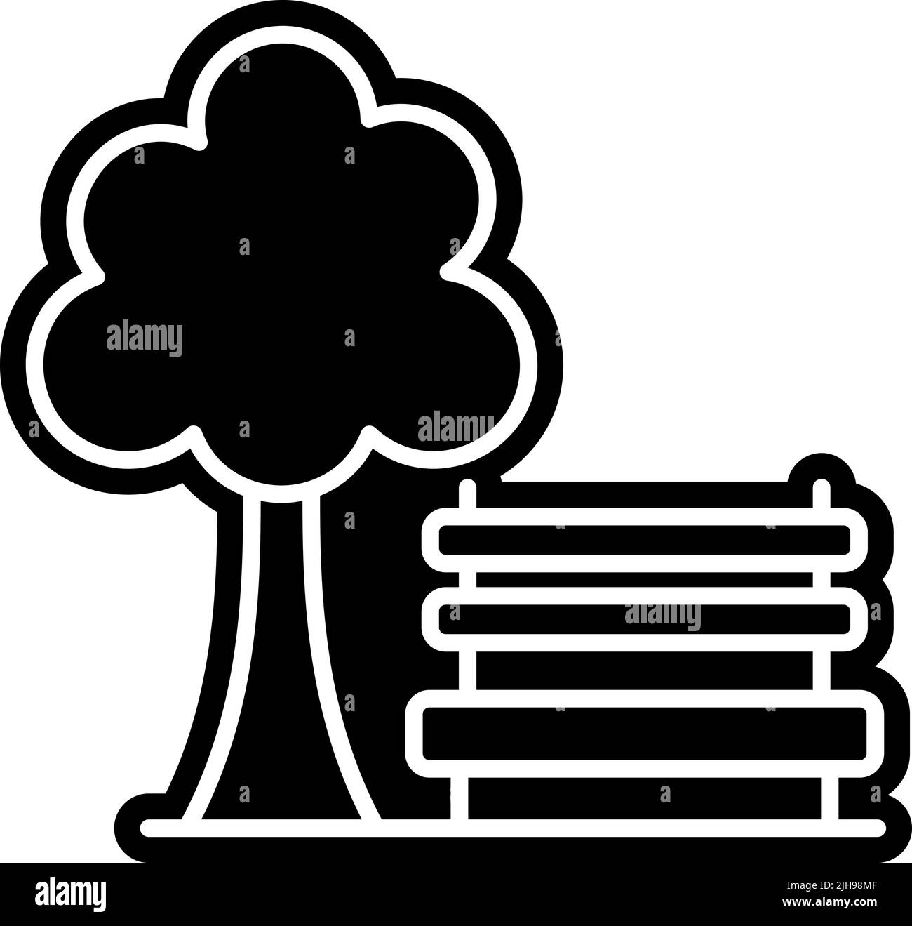 Spring village landscape garden Black and White Stock Photos & Images ...