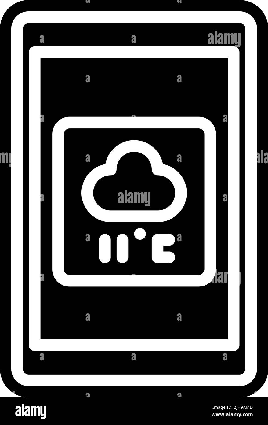 Weather app sunny Black and White Stock Photos & Images - Alamy