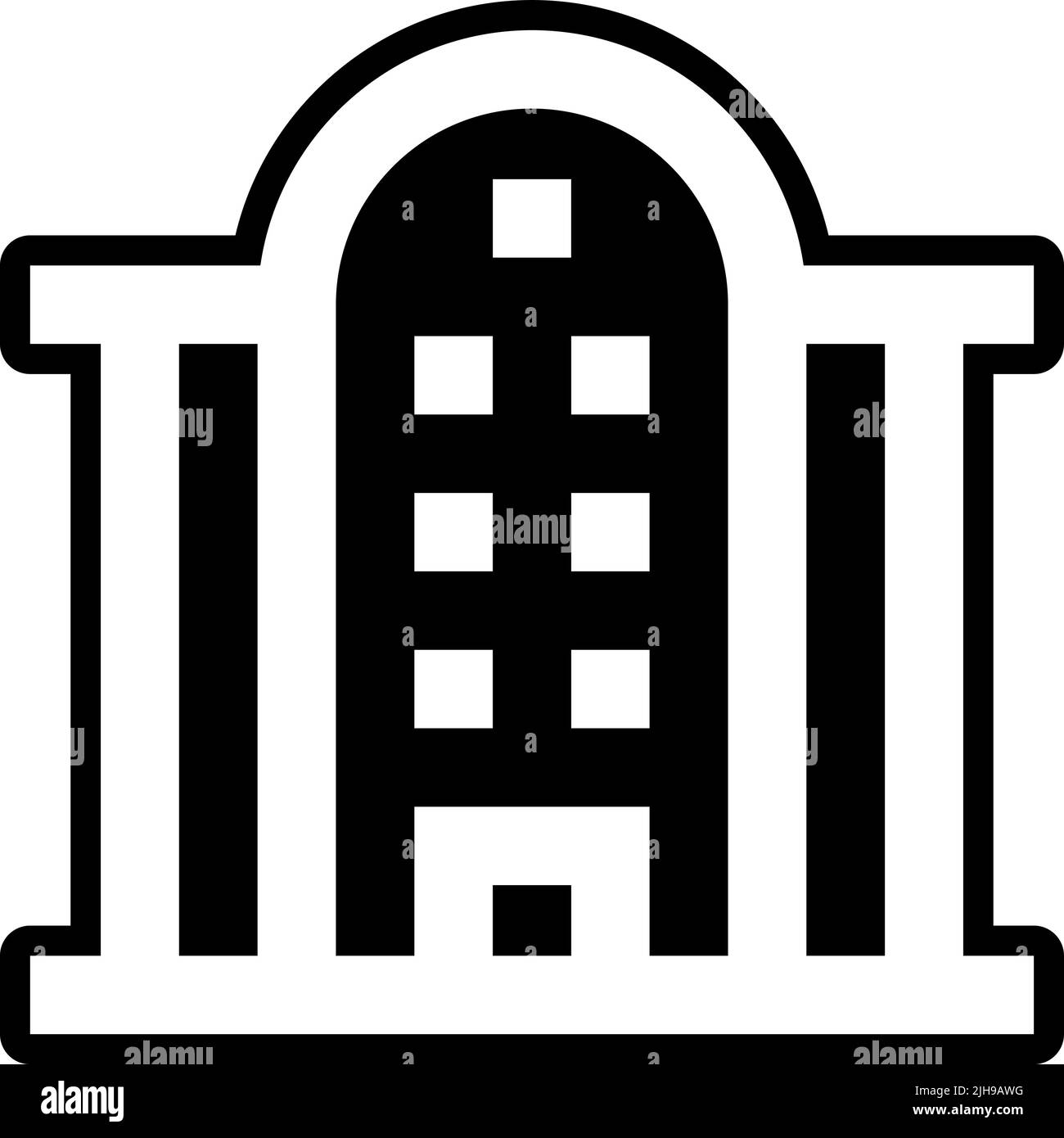Wedding hotel . Stock Vector