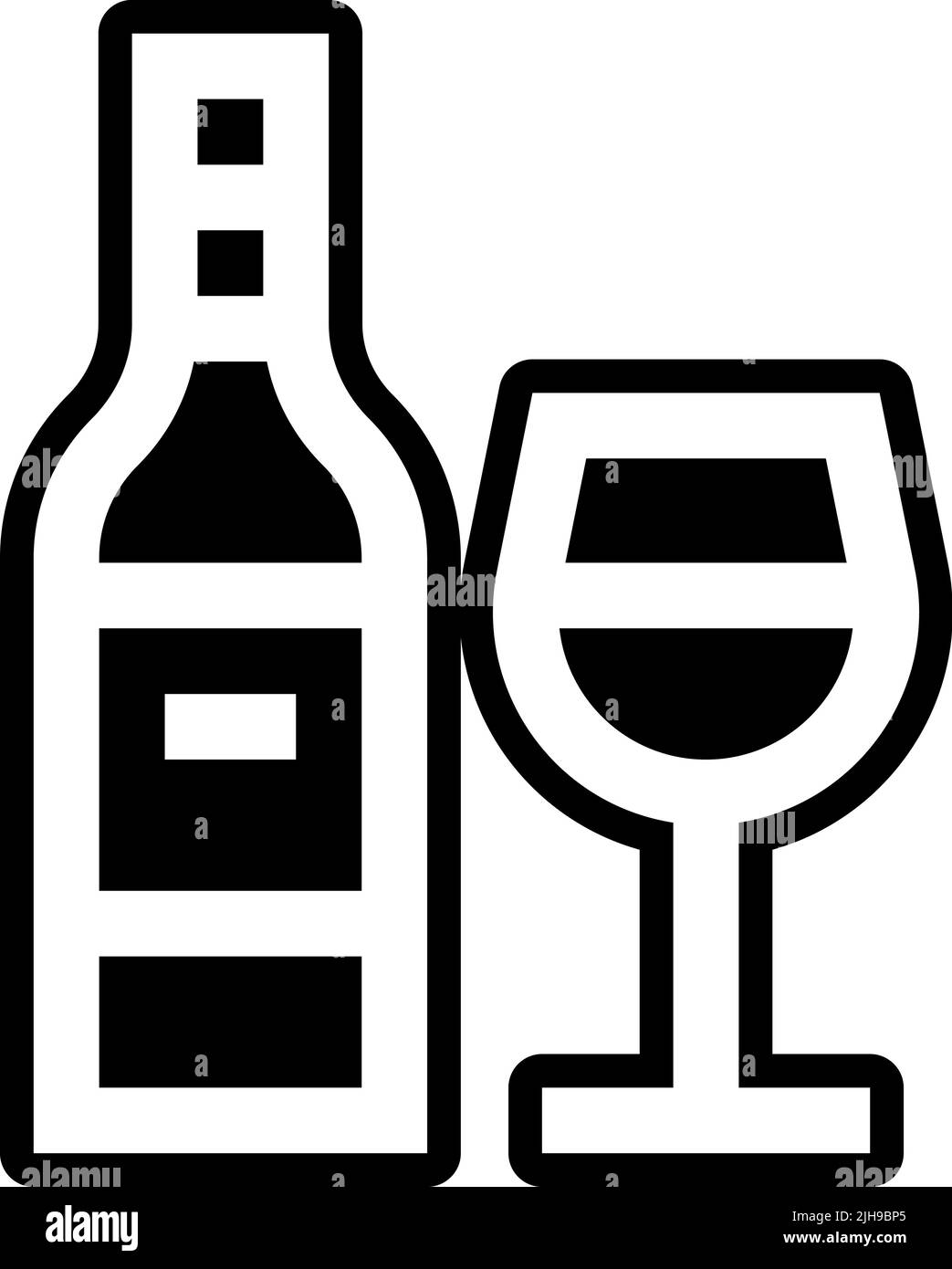 Chile wine bottle . Stock Vector