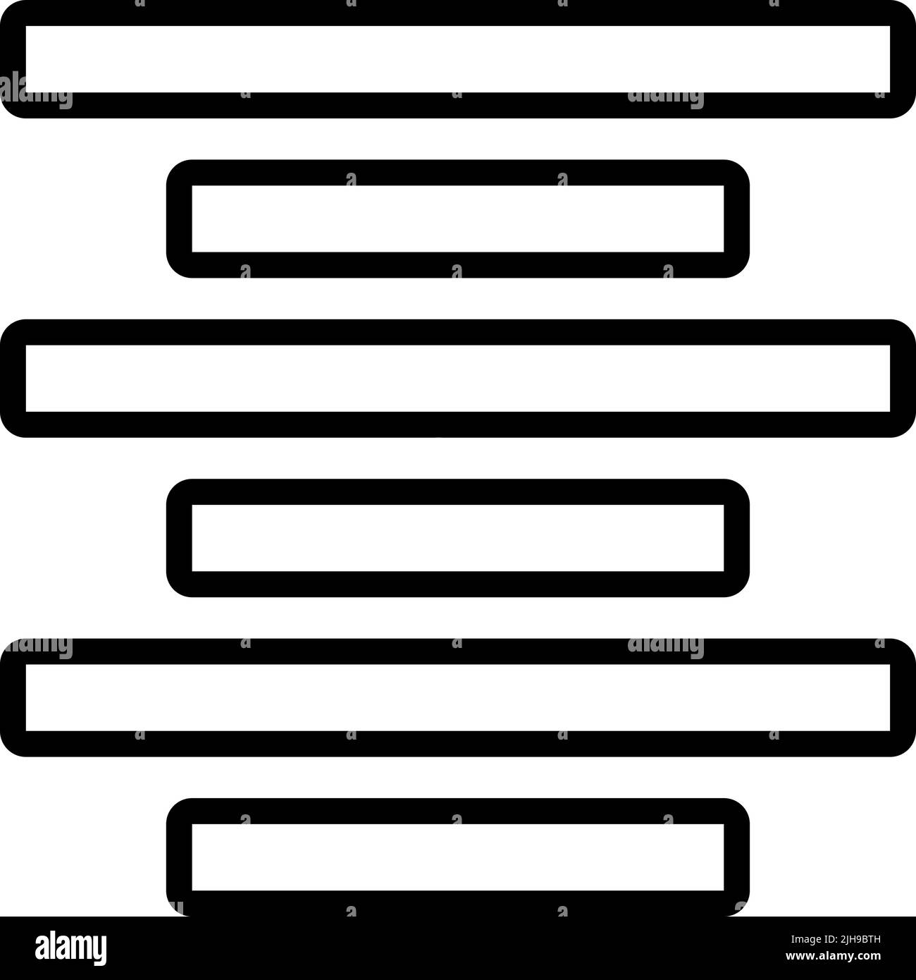 Basic ui center alignment . Stock Vector