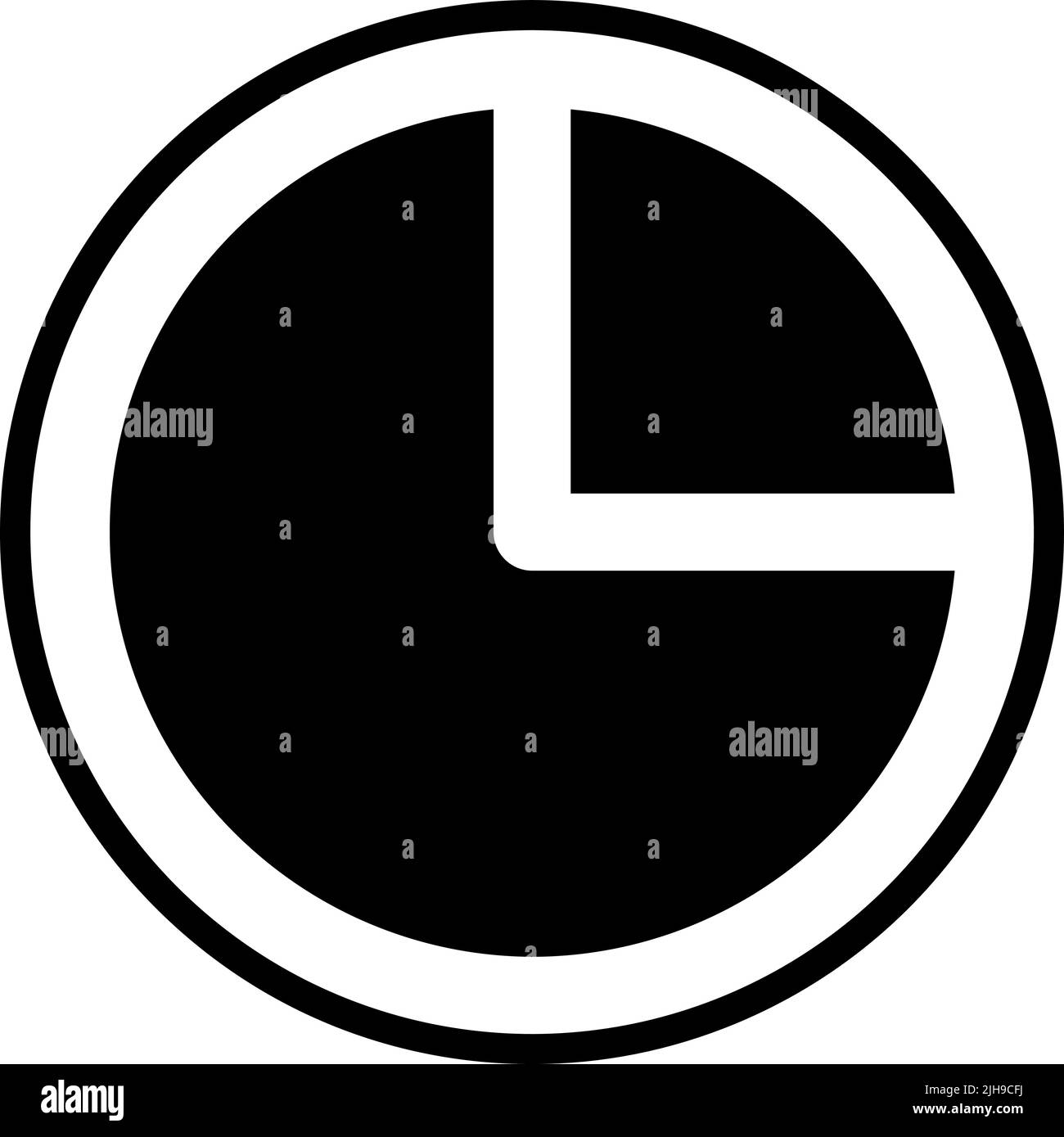 Basic ui pie chart . Stock Vector