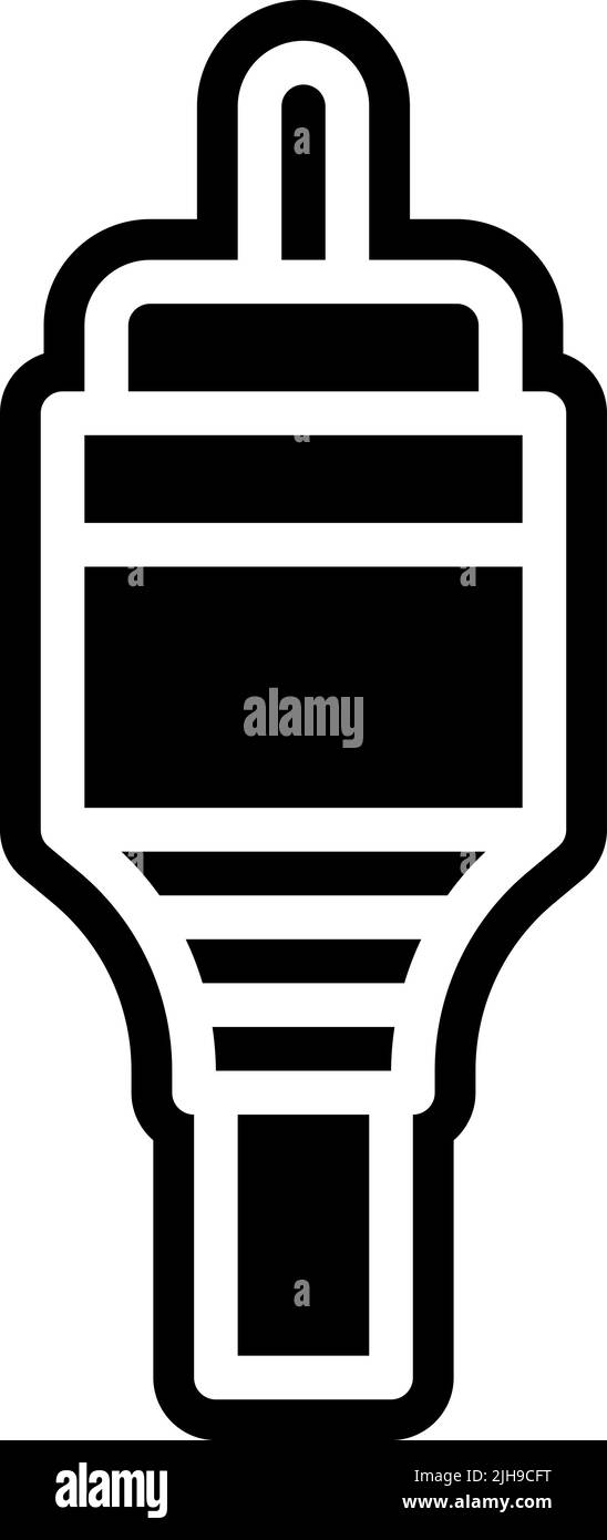 Connector types audio cable . Stock Vector