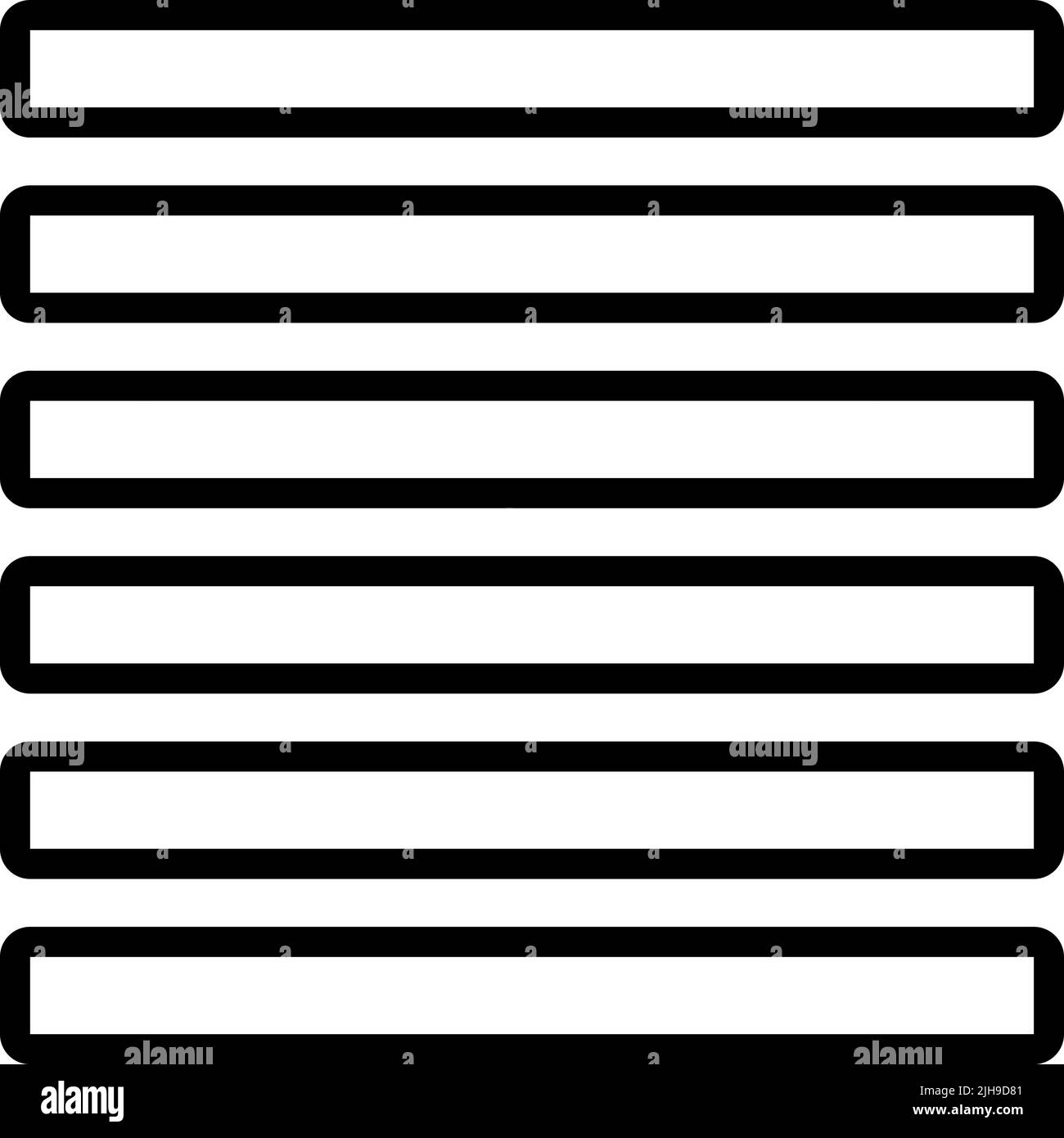 Basic ui justify . Stock Vector