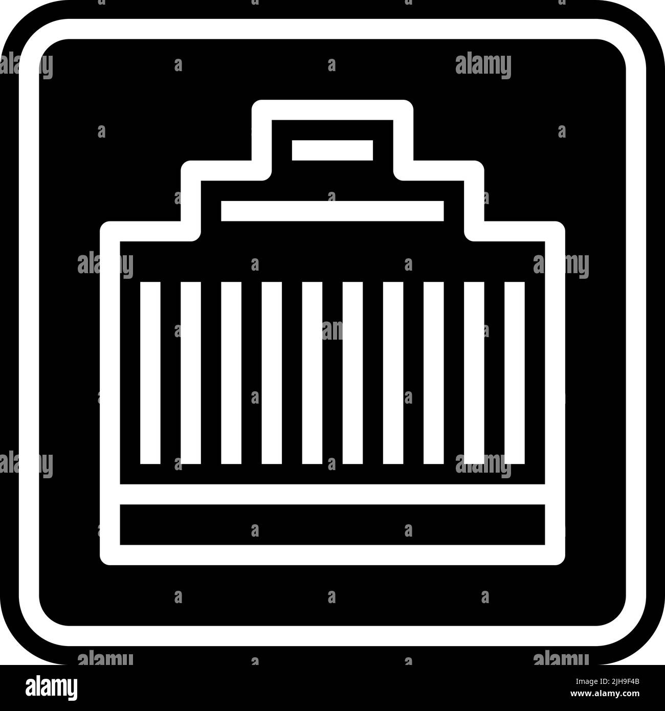 Connector types modem . Stock Vector