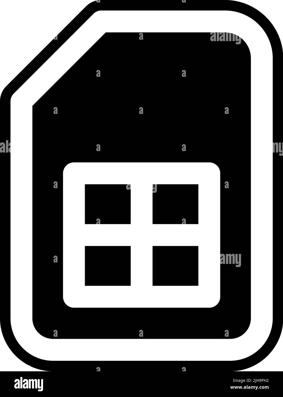 Electronic sim card . Stock Vector