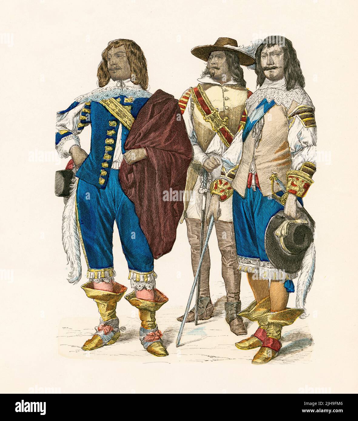 William Villiers, Viscount of Grandison (1640), Royalist Soldier (1649), Nobleman (1649), England, Illustration, The History of Costume, Braun & Schneider, Munich, Germany, 1861-1880 Stock Photo
