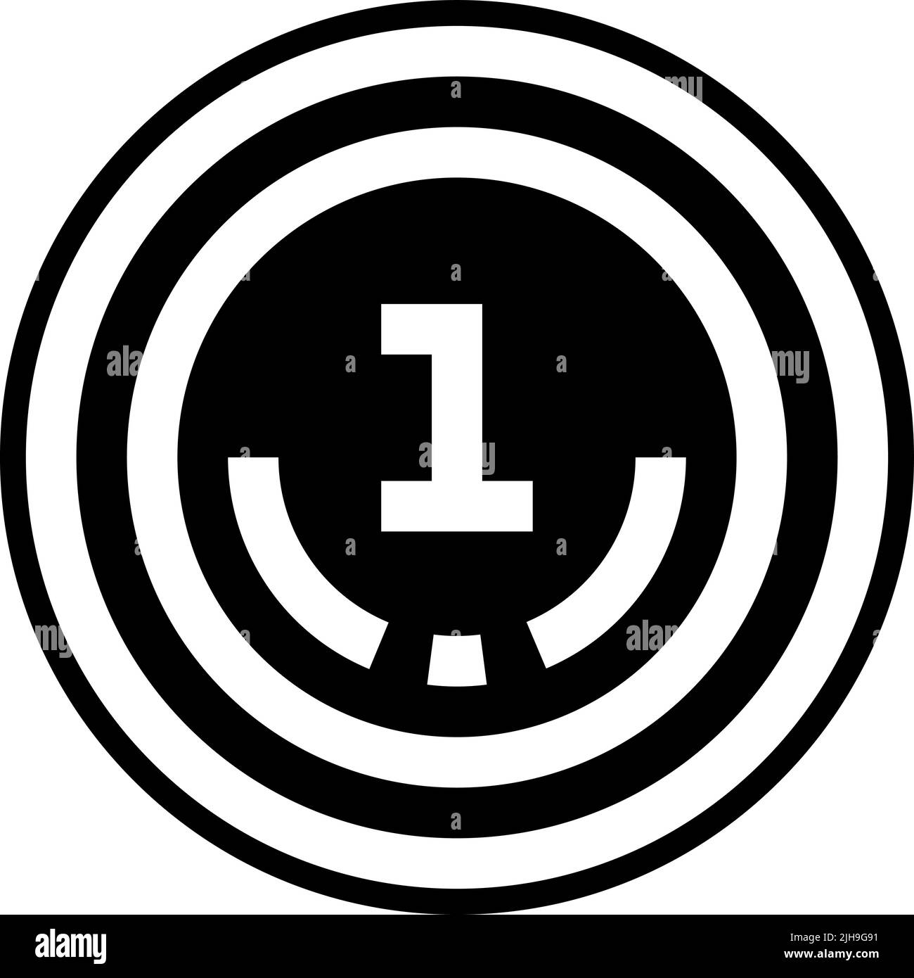 Chile coin . Stock Vector