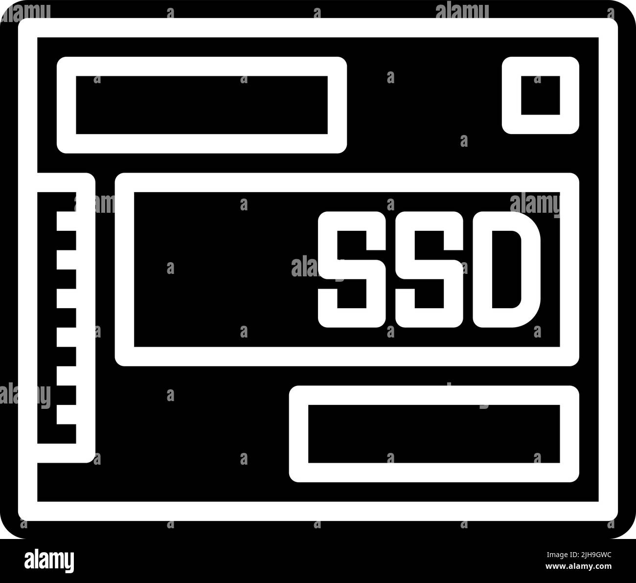 Connector types ssd . Stock Vector