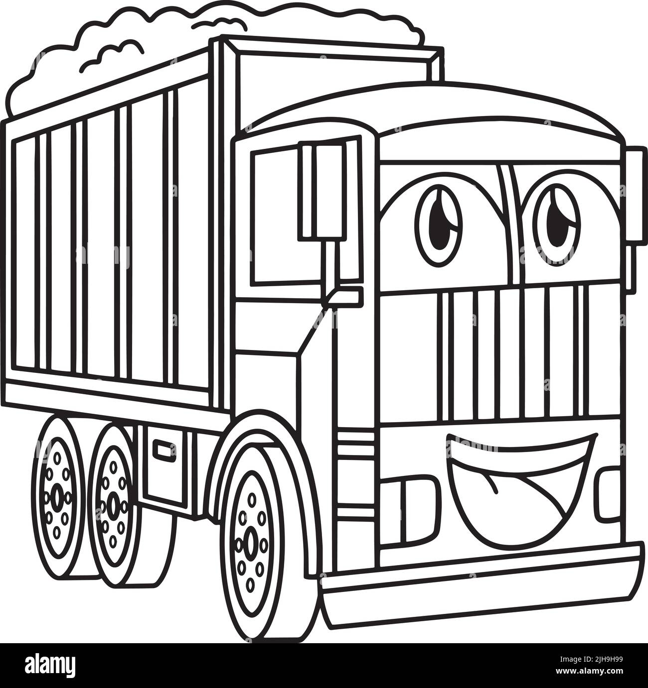 Dump truck outline Cut Out Stock Images & Pictures - Alamy