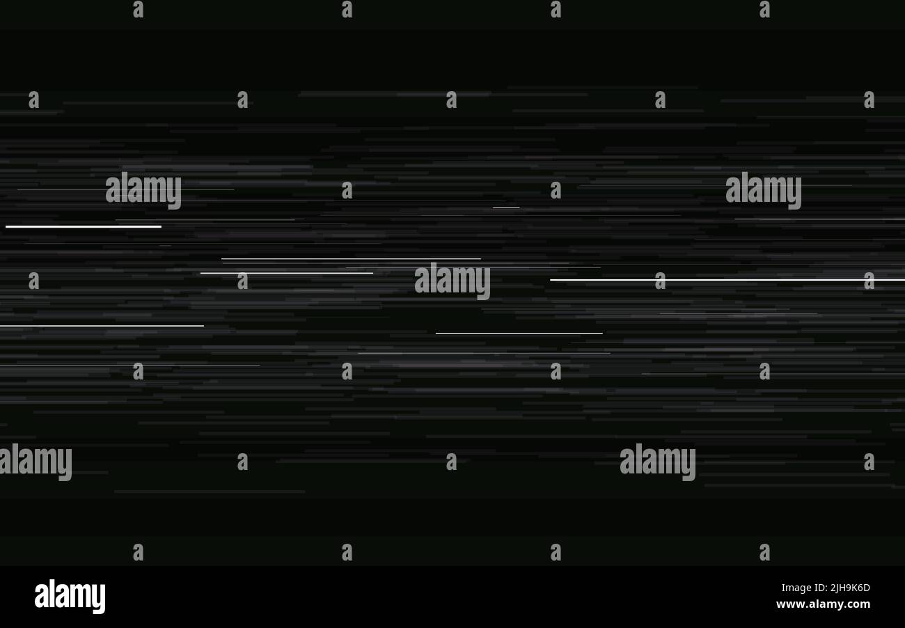 Glitch white lines. Horizontal VHS distortions. Video problem concept. No signal noise. Random