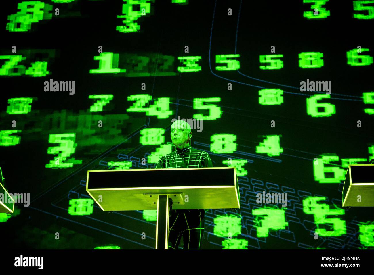 Henning Schmitz of electronic music pioneers Kraftwerk perform live on