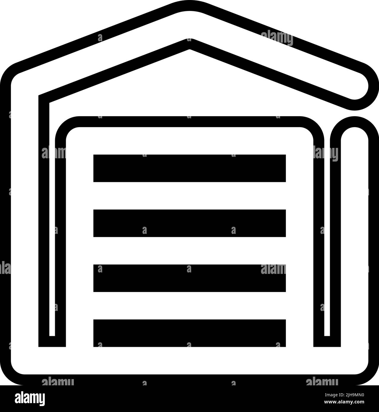 Smarthome garage . Stock Vector