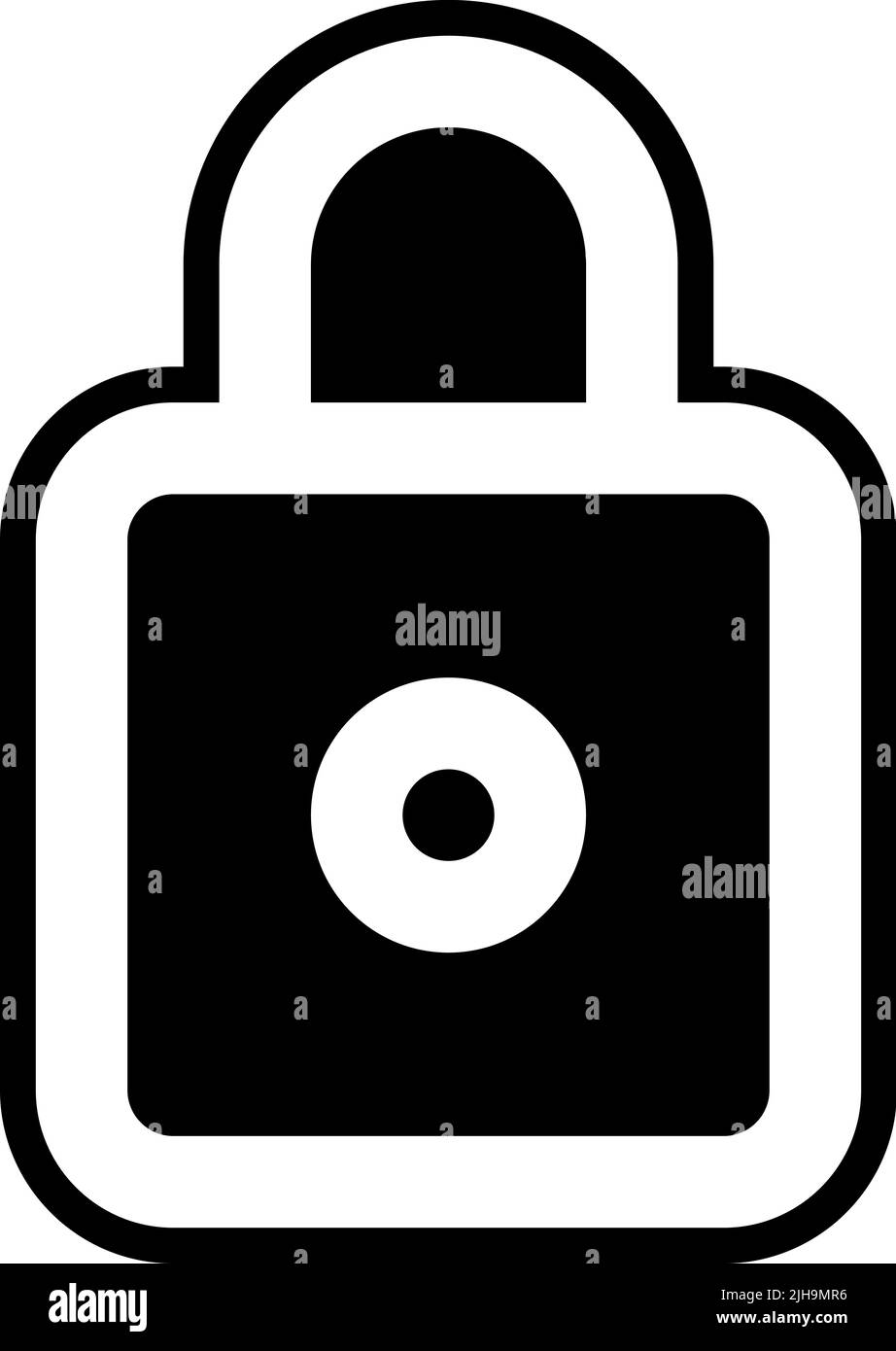 Smarthome padlock . Stock Vector