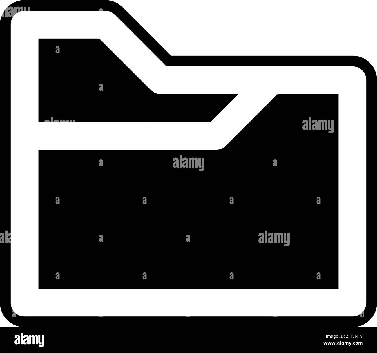 Interface Folder Computer desktop folder screen Black and White Stock Photos & Images ...