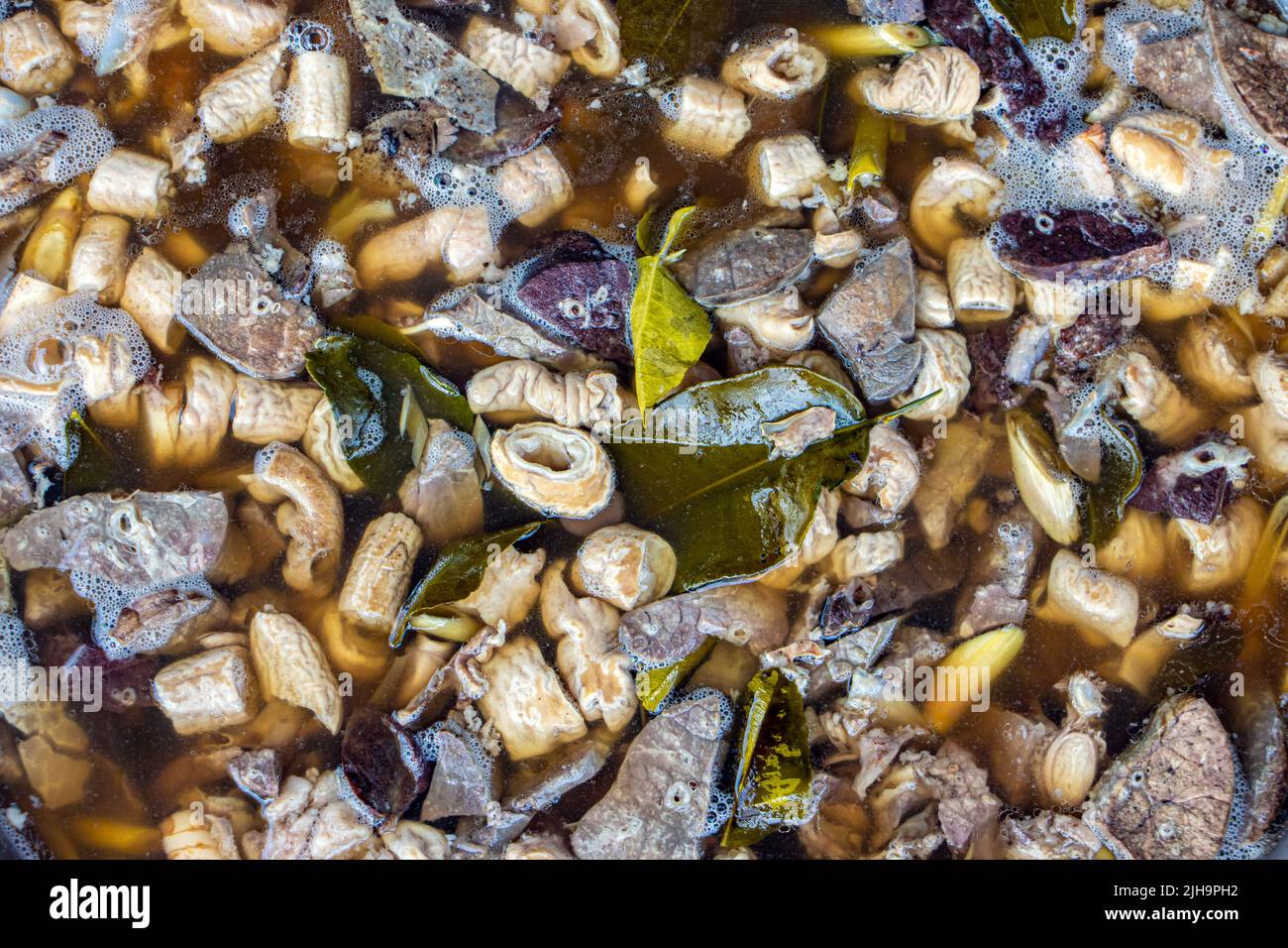 The Spicy Soup with Pork Giblets in a large pot Stock Photo Alamy